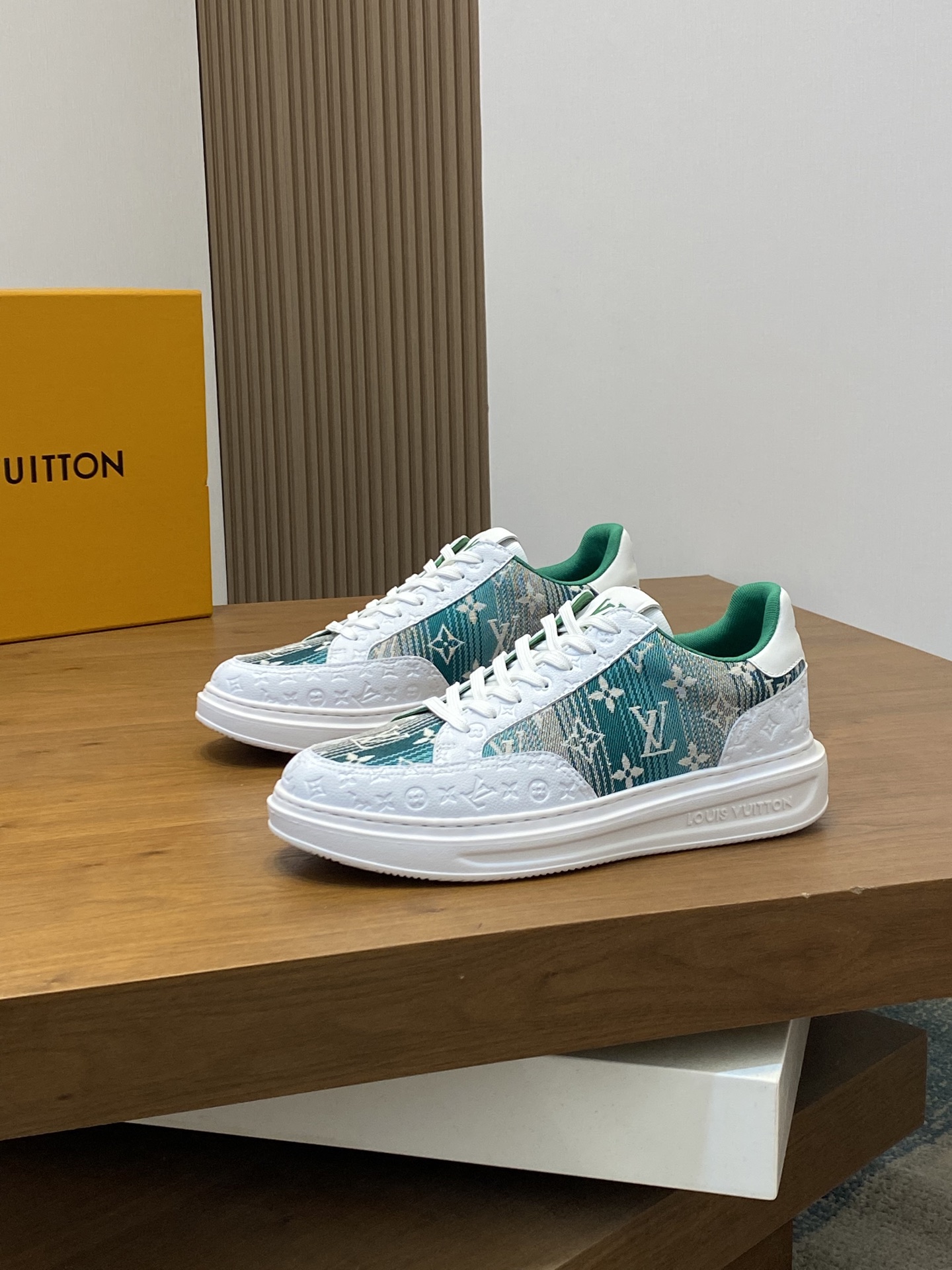 Men's Designer Casual Sneakers in Leather and Canvas with Monogram Detail 4 i1741104749863 3214 0 2