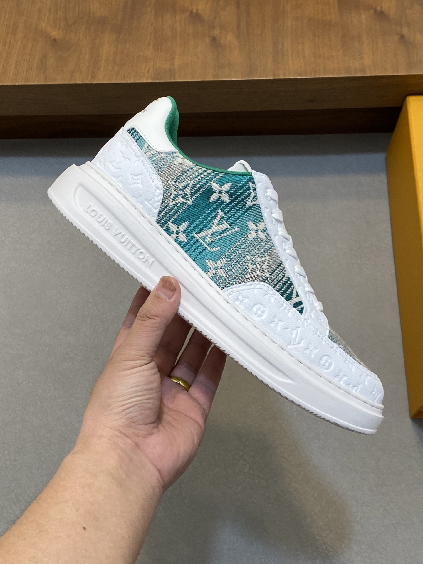 Men's Designer Casual Sneakers in Leather and Canvas with Monogram Detail 5 i1741104751555 5396 0 3