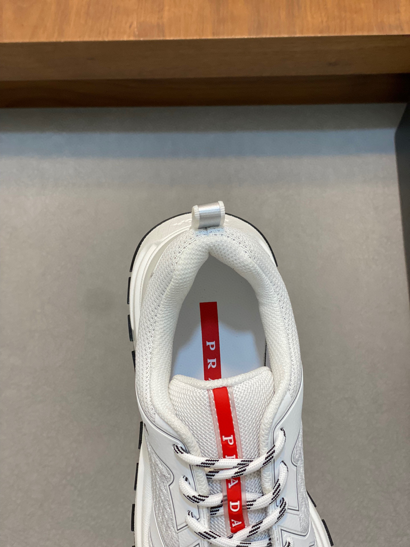 Prada Men's Leather Casual Sneakers White Stylish Lace-up Comfort Shoes 8 i1741110678481 9855 0 6