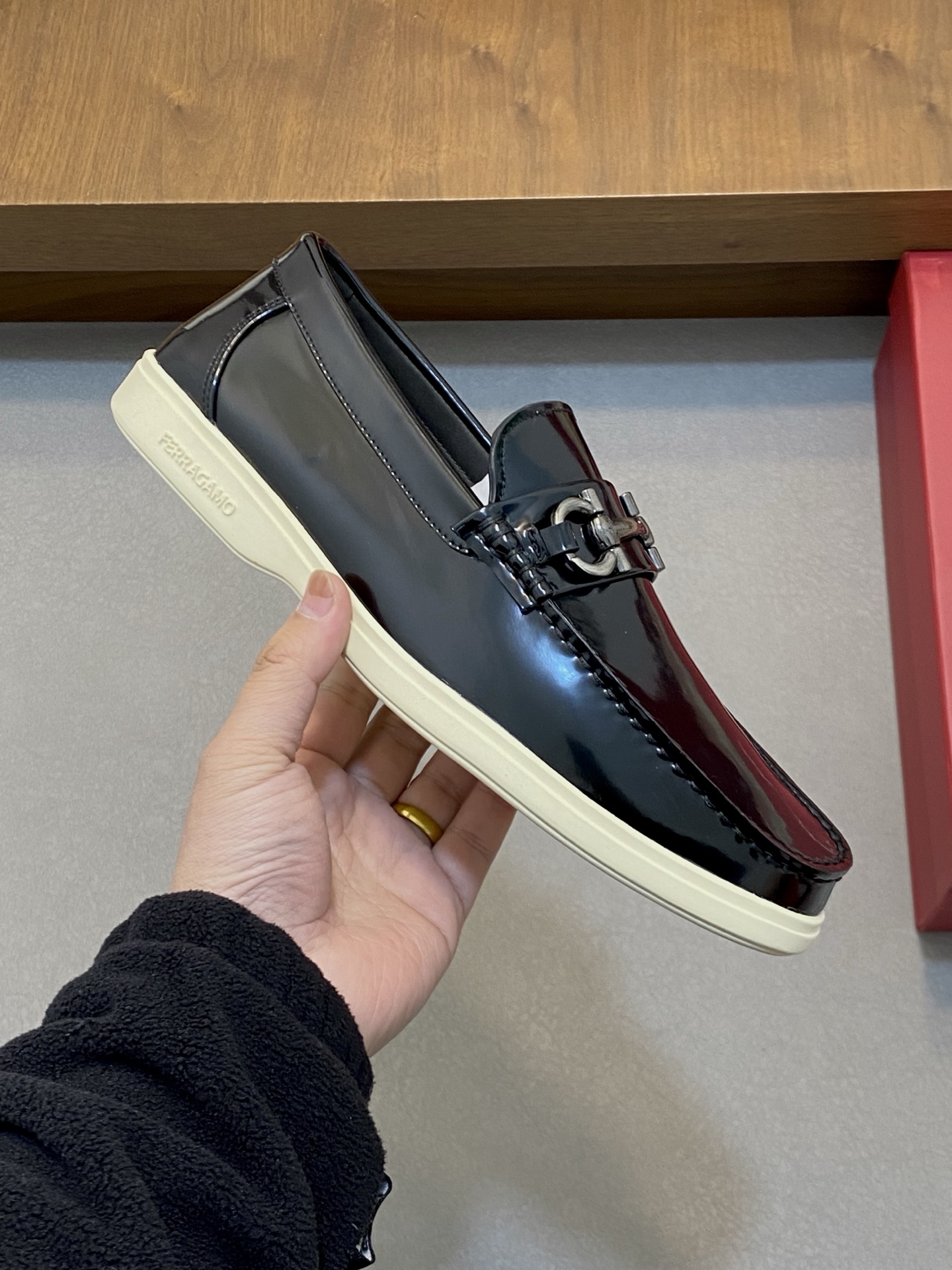 Salvatore Ferragamo Men's Leather Driving Shoes, Black, Sizes 39-44 5 i1741553891801 3195 0 3