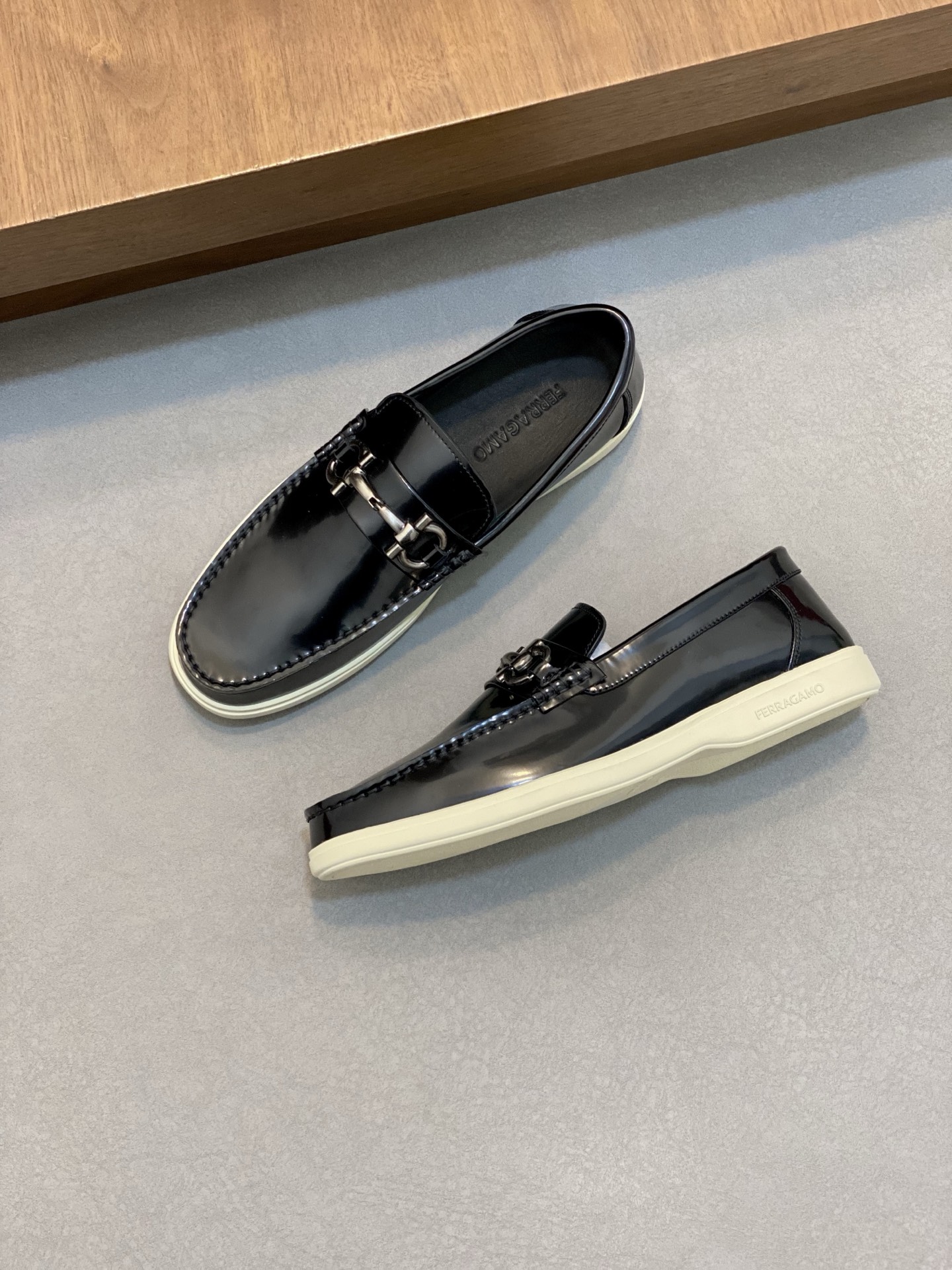 Salvatore Ferragamo Men's Leather Driving Shoes, Black, Sizes 39-44 6 i1741553892088 3449 0 4