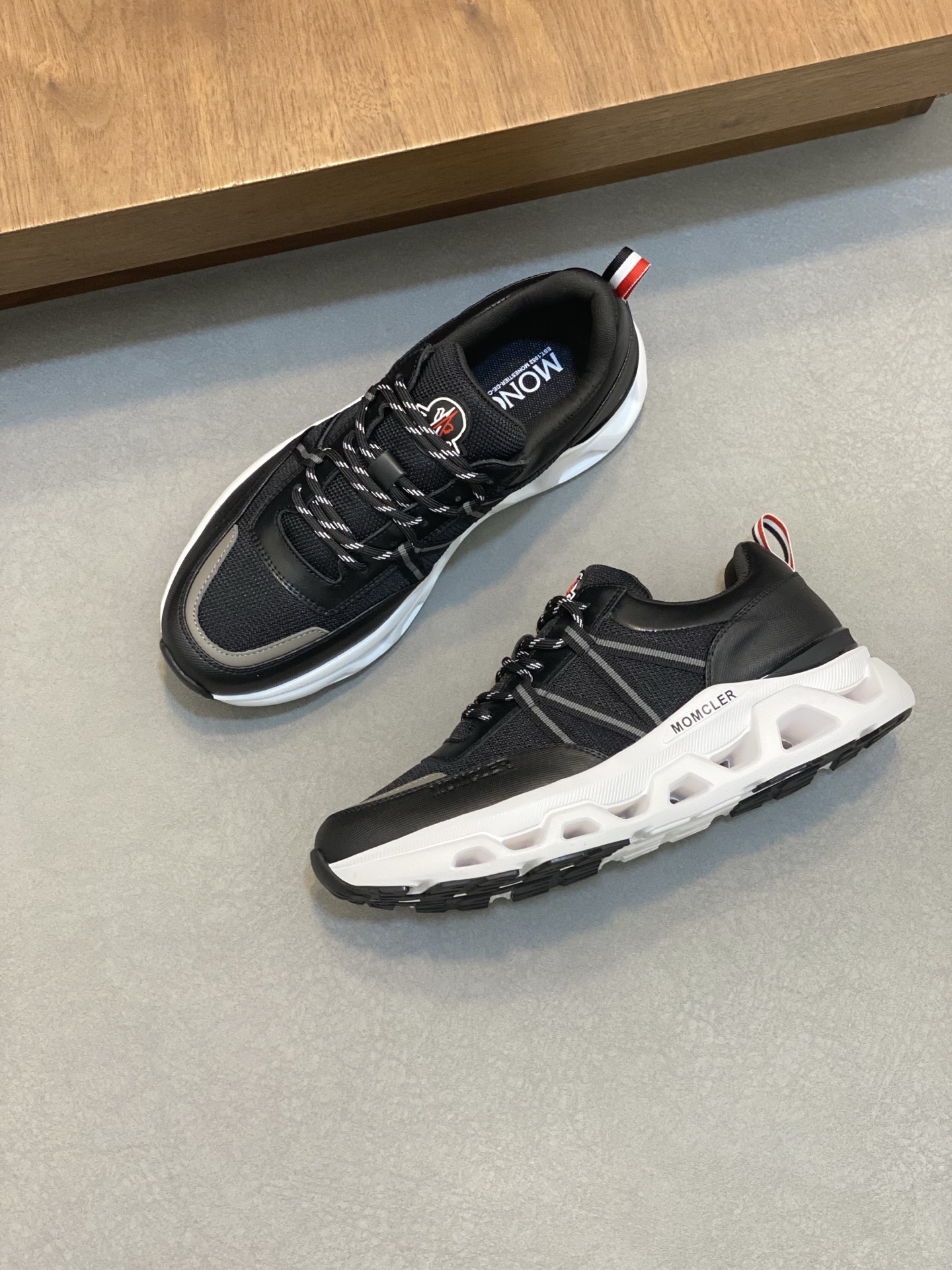 Moncler Men's Black Leather & Neoprene Sneakers - Stylish, Comfortable & Durable 6 i1741624786409 4735 0 4