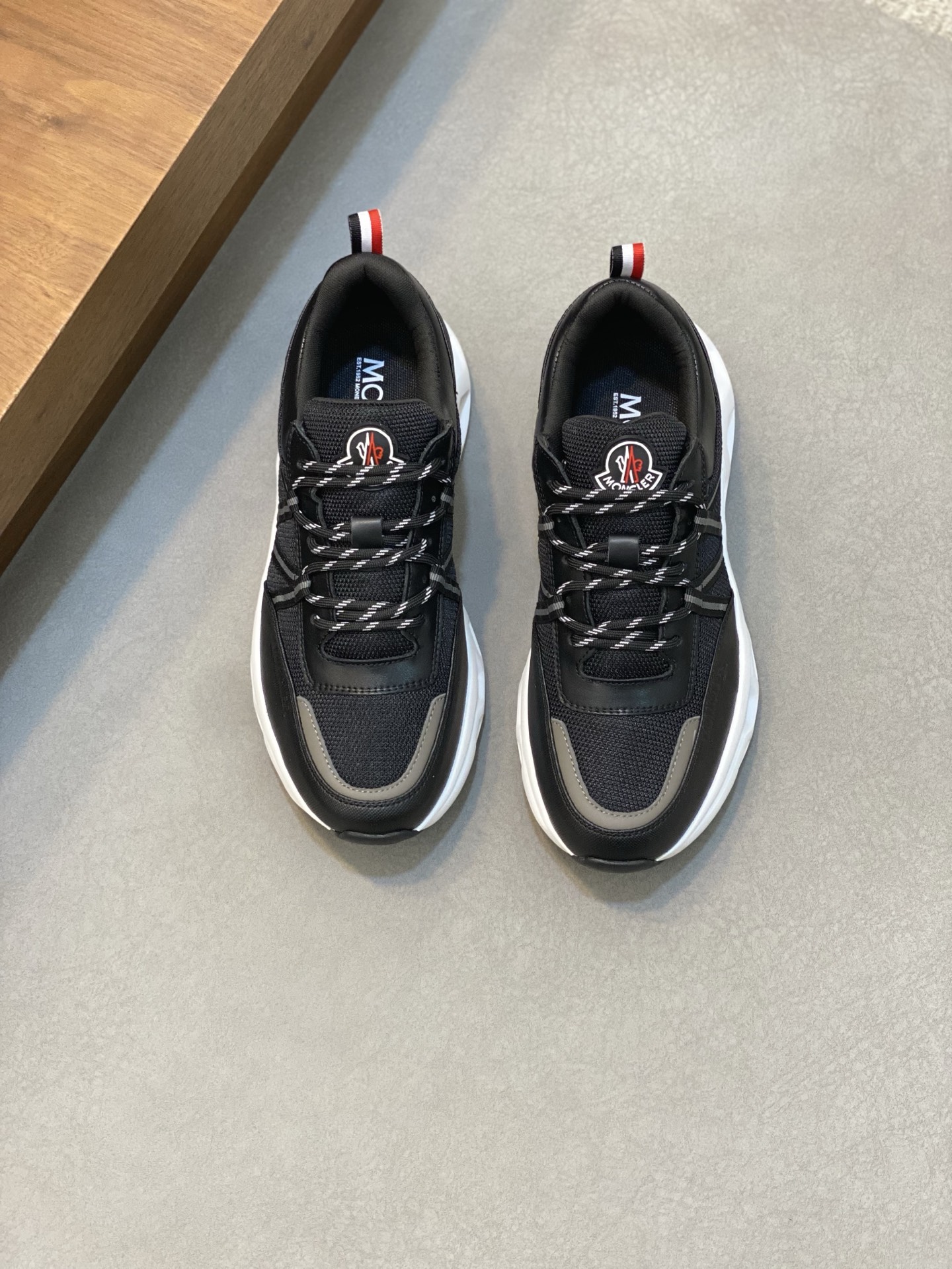 Moncler Men's Black Leather & Neoprene Sneakers - Stylish, Comfortable & Durable 2 i1741624786577 9569 0 0