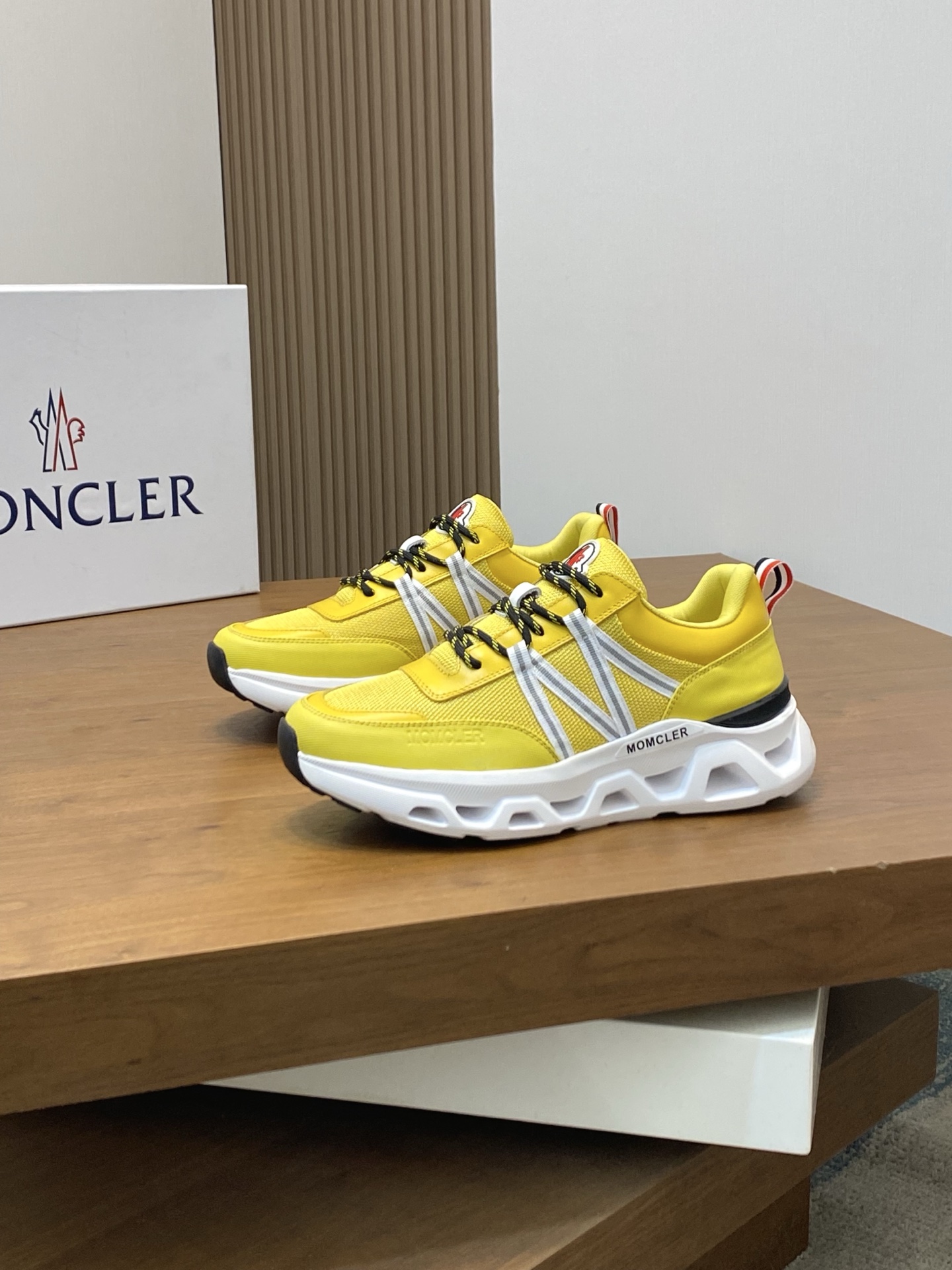 Moncler Men's Yellow Leather & Neoprene Sneakers - EU 39-44 4 i1741624804617 1823 0 2