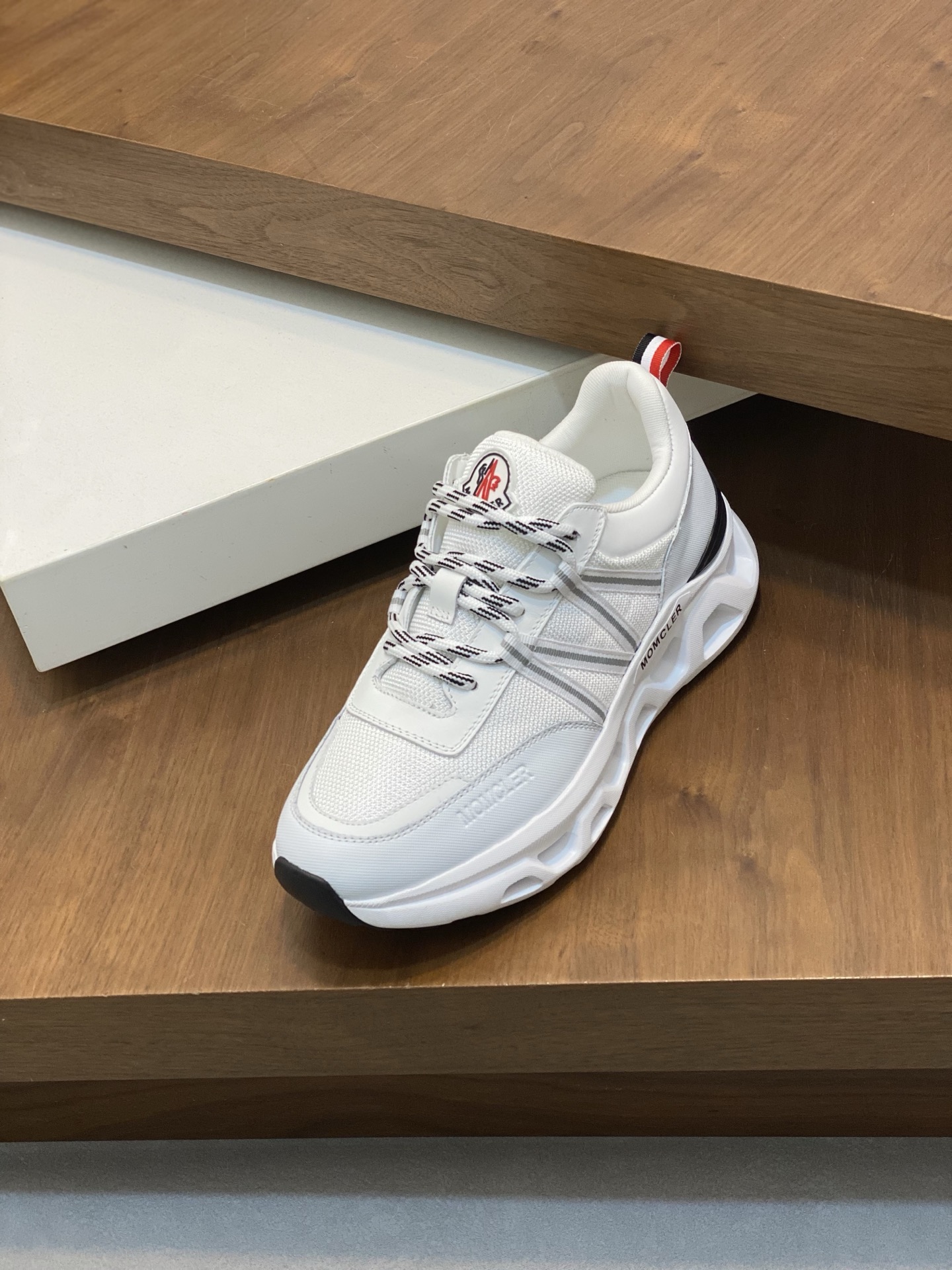 Moncler Men's White Leather & Neoprene Sneakers - High Elasticity & Comfort 7 i1741624819795 1419 0 4