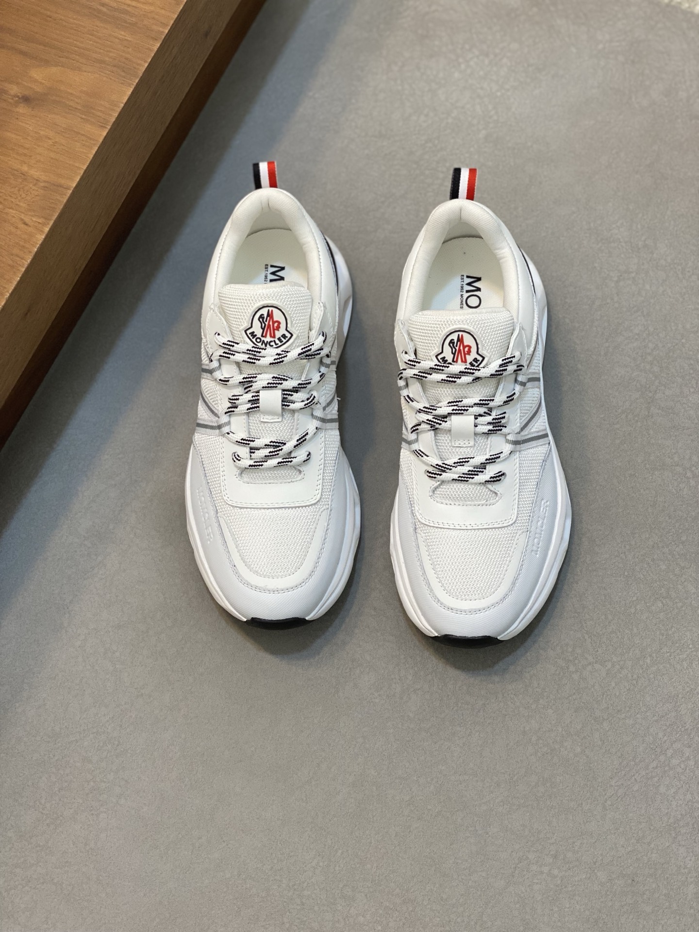 Moncler Men's White Leather & Neoprene Sneakers - High Elasticity & Comfort 2 i1741624819881 9942 0 0