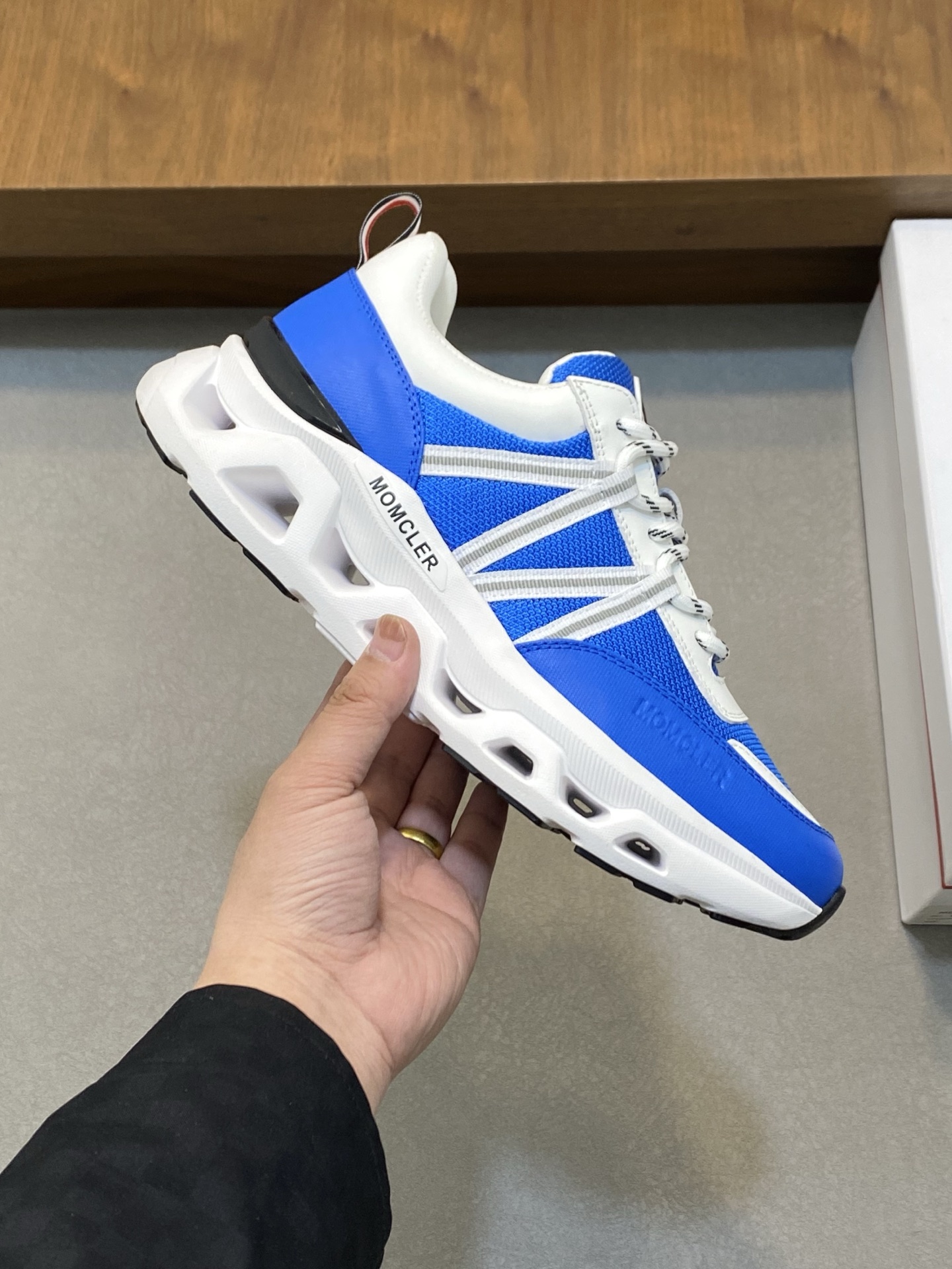 Moncler Men's Sneakers - Leather and Neoprene with Iconic Logo Detail 5 i1741624864878 2501 0 3