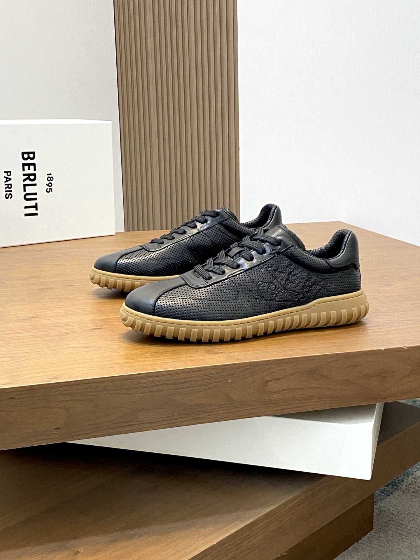 Berluti Men's Black Leather Sneakers Handmade Lightweight Sole Size 39-44 4 i1741709738996 2086 0 2