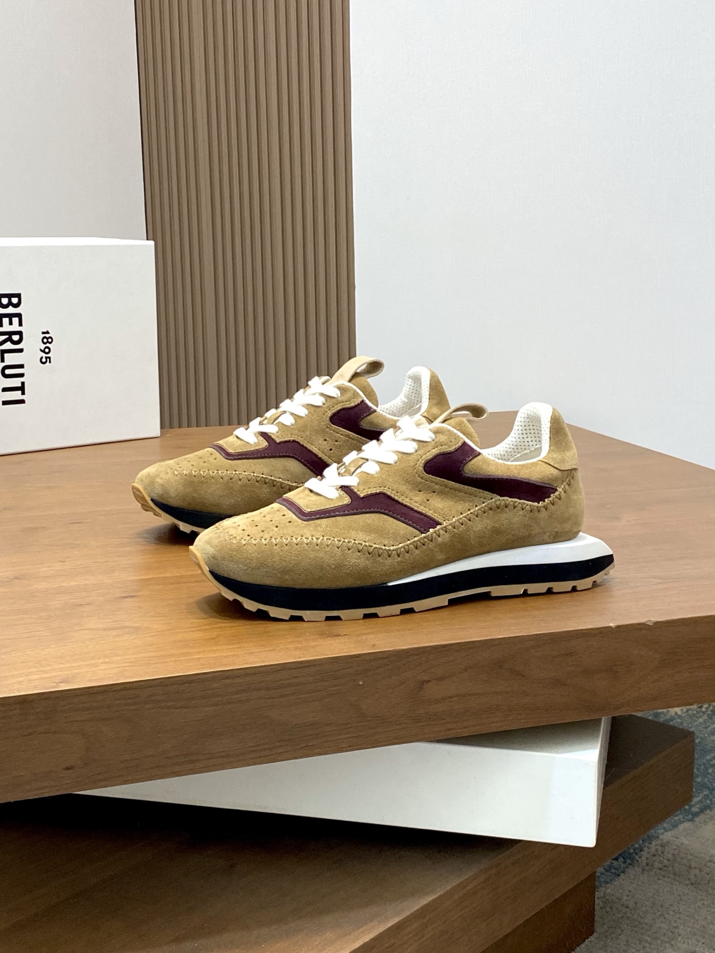 Berluti Men's Suede Leather Sneakers Handmade Lightweight Shoes Size 39-44 4 i1741710230932 8818 0 2