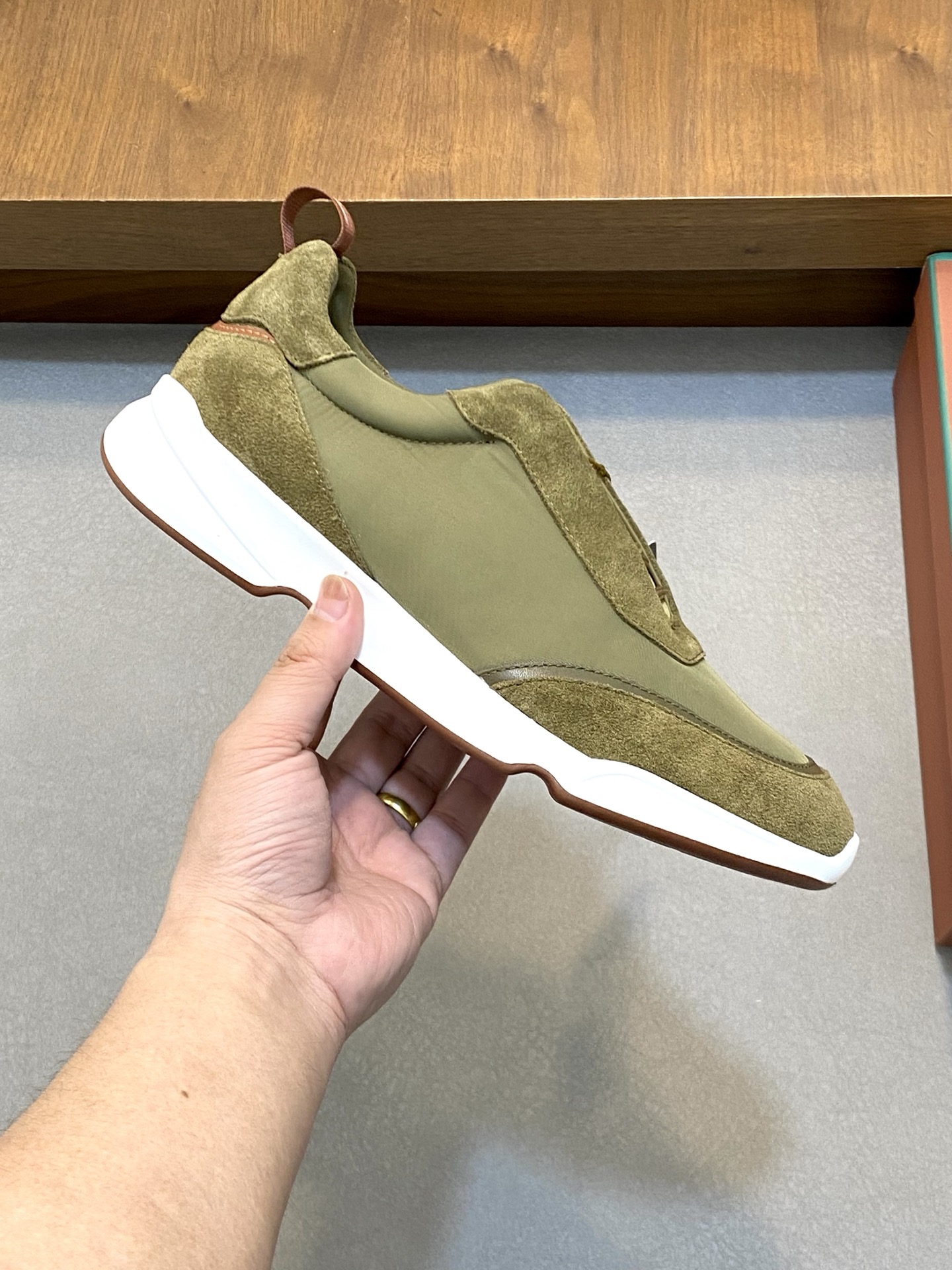 Loropiana Men's Green Suede and Leather Sneakers Size 39-44 5 i1741710583484 8951 0 3