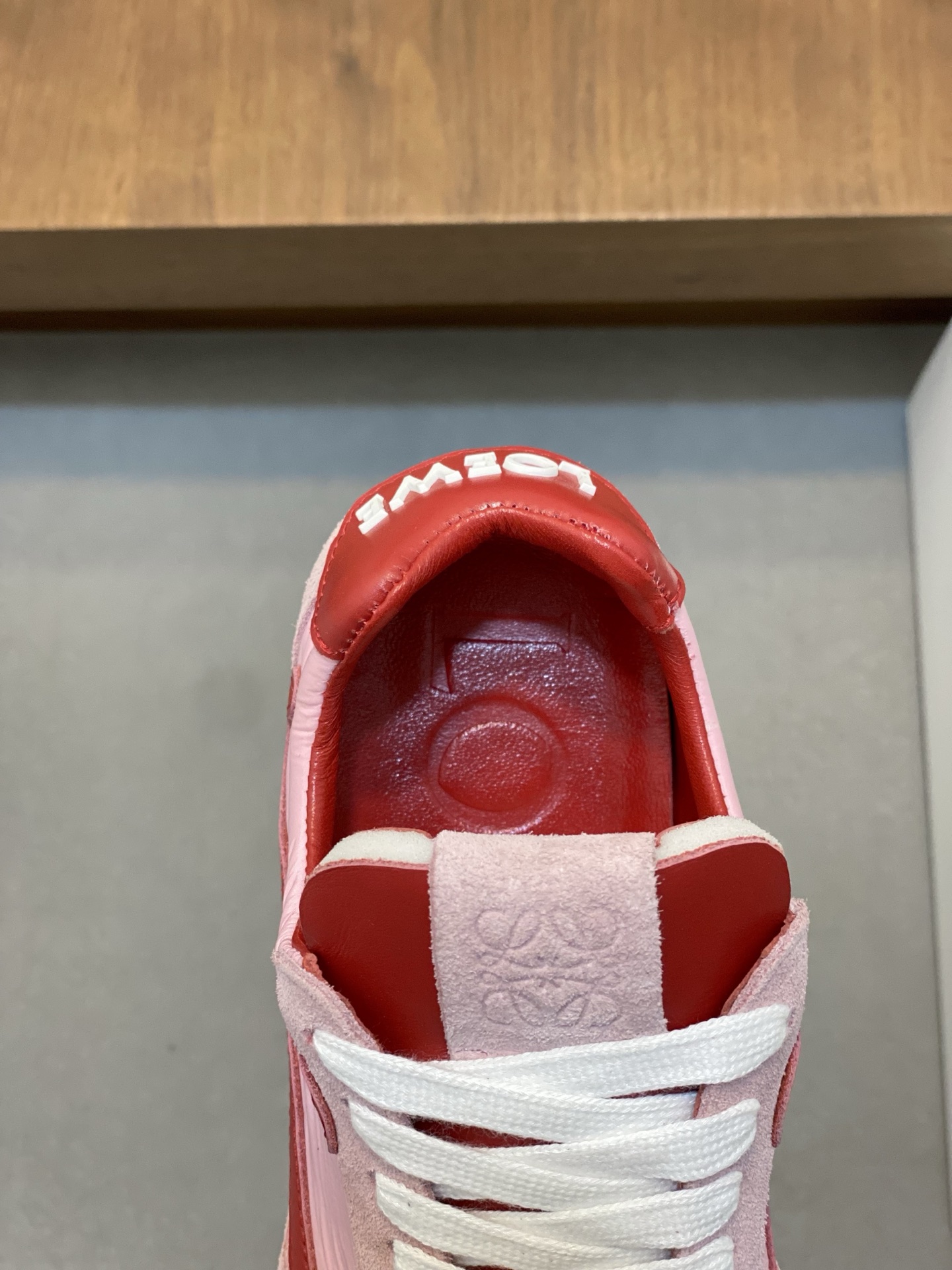 Loewe Ballet Runner 2.0 Pink/Red Nylon & Leather Lace-Up Sneakers 8 i1741846317282 8144 0 6