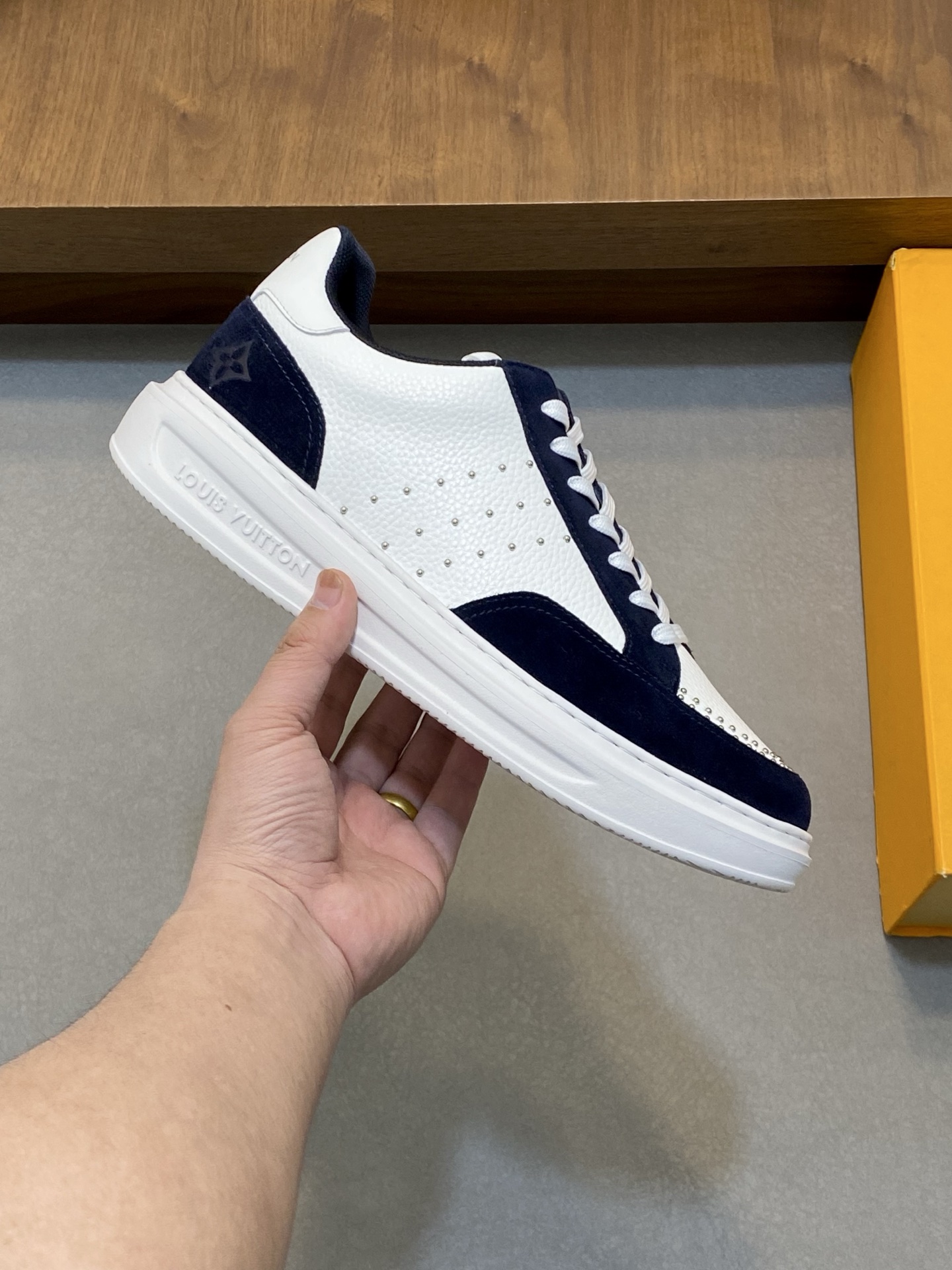 Luxury Men's Leather Sneakers - Monogrammed, Comfortable, and Durable 5 i1742141926786 6018 0 3