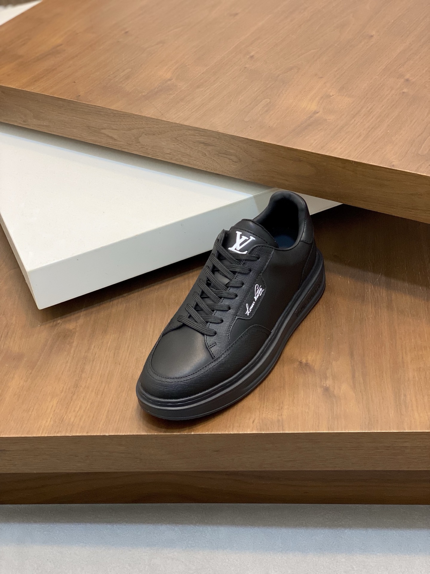 Men's Premium Leather Sneakers - Lightweight TPU Sole, Monogram Detail 7 i1742142309931 4828 0 5