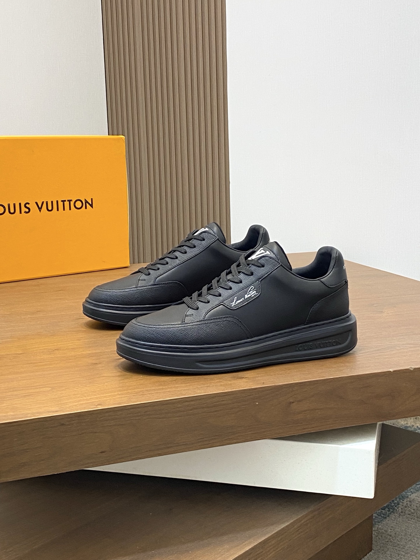 Men's Premium Leather Sneakers - Lightweight TPU Sole, Monogram Detail 4 i1742142310184 9300 0 2