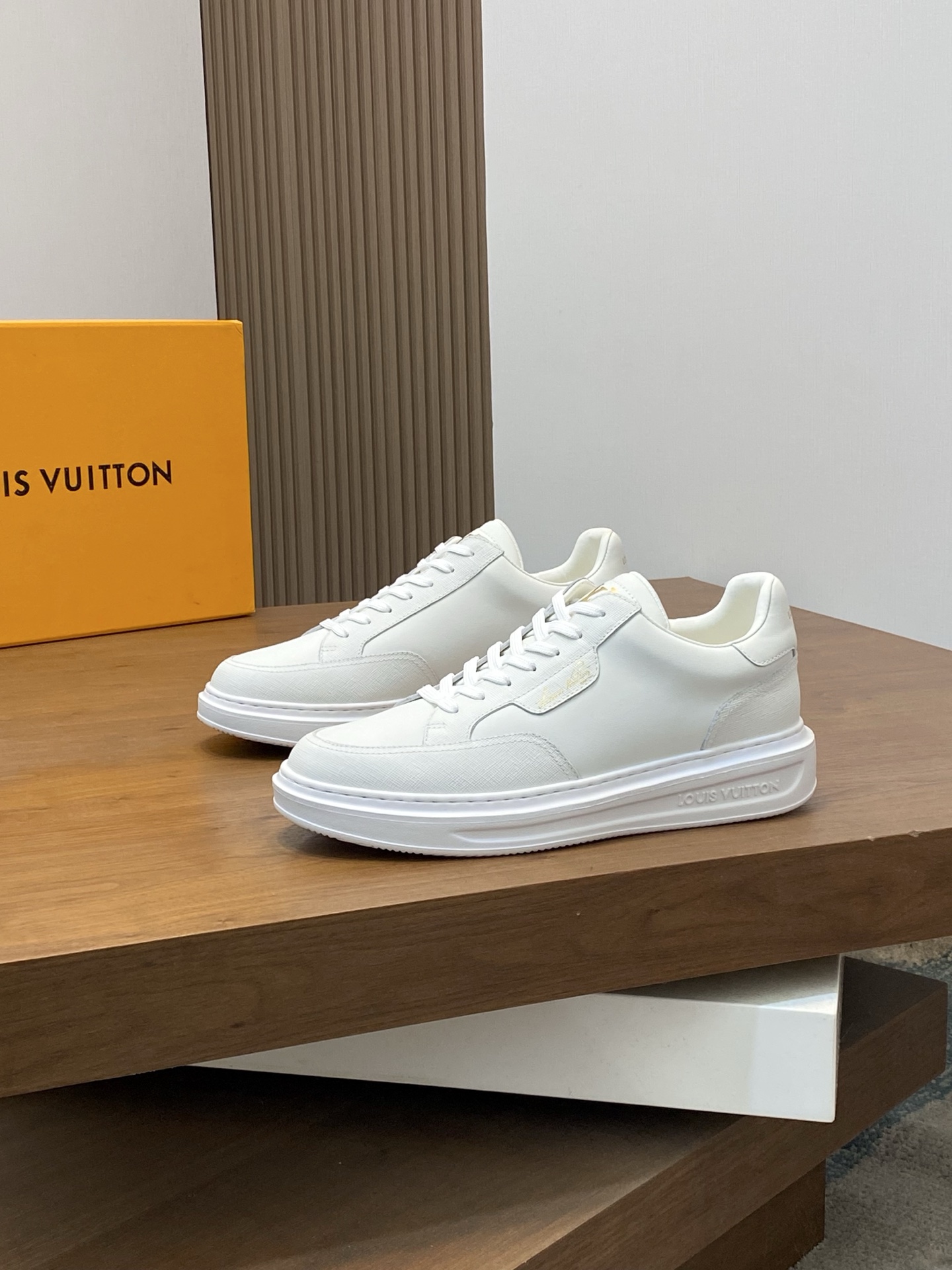 Louis Vuitton Men's White Leather Casual Sneakers with Monogram Detail 4 i1742142329036 9197 0 2