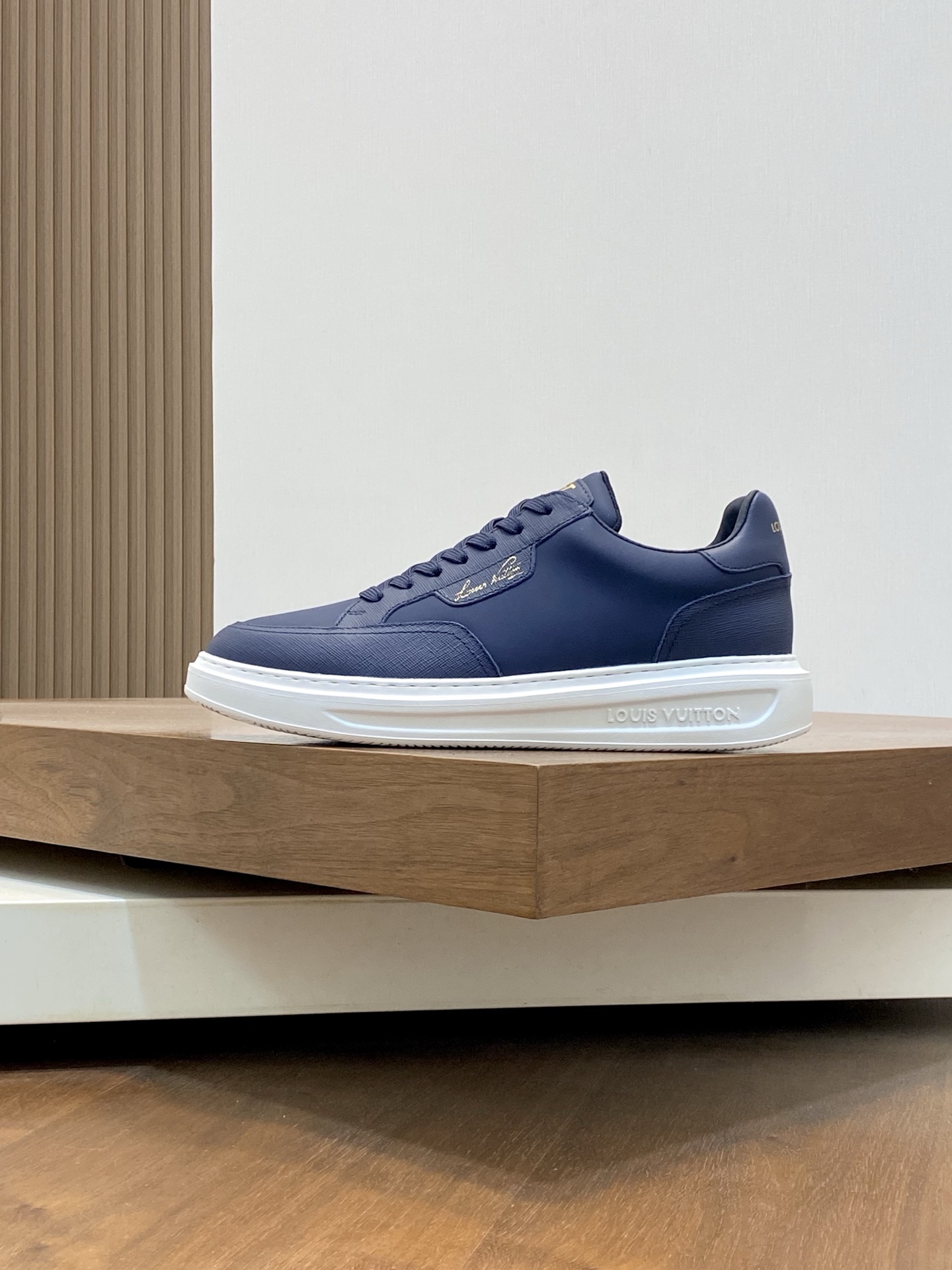 Louis Vuitton Men's Blue Leather Sneakers Comfortable & Durable 3 i1742142337932 8575 0 1