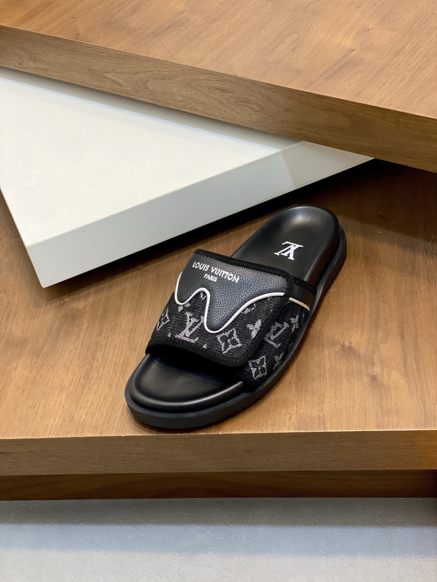 Louis Vuitton Monogram Black Leather Bread Loafer Sandals - Size 39-44 10 i1742229209735 6705 0 8