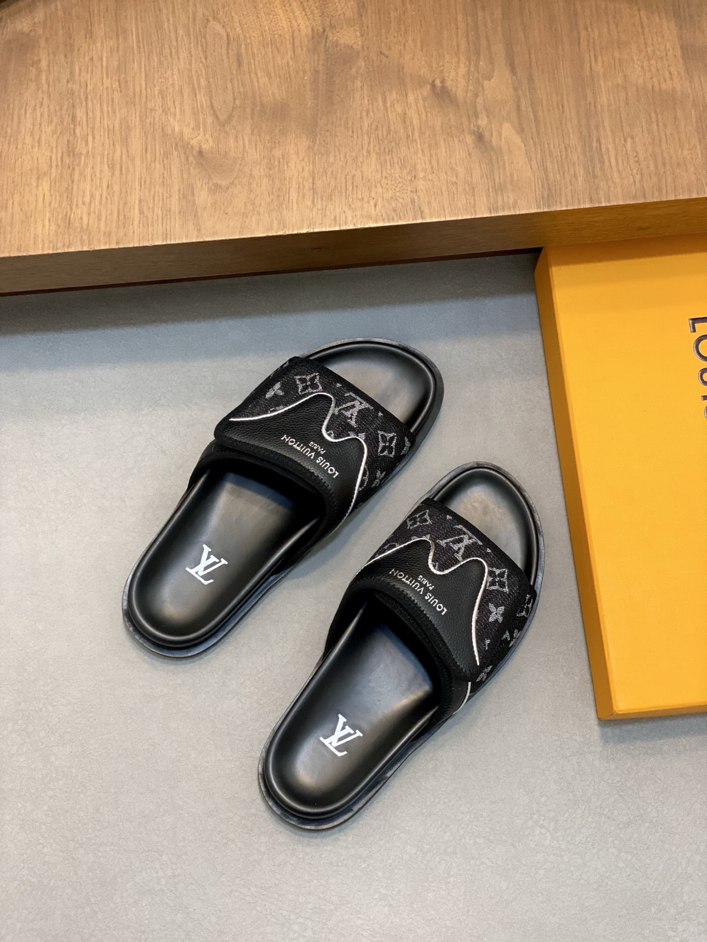 Louis Vuitton Monogram Black Leather Bread Loafer Sandals - Size 39-44 6 i1742229209874 4988 0 4