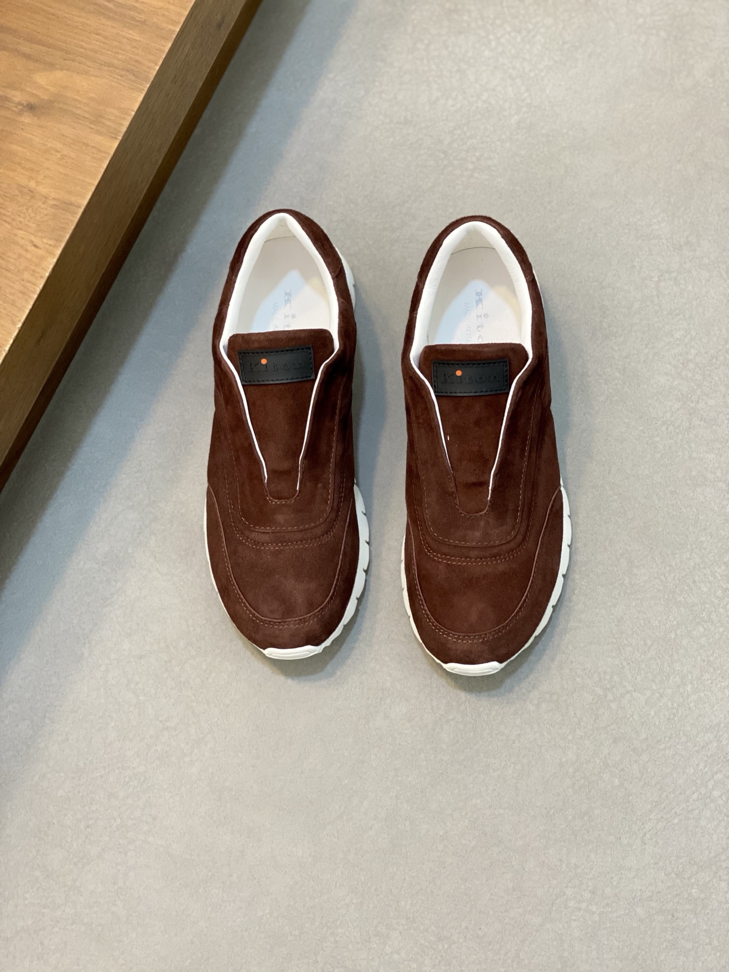 Kiton Men's Brown Suede Leather Slip-On Sneakers Comfortable Lightweight Shoes 2 i1742316008154 8644 0 0