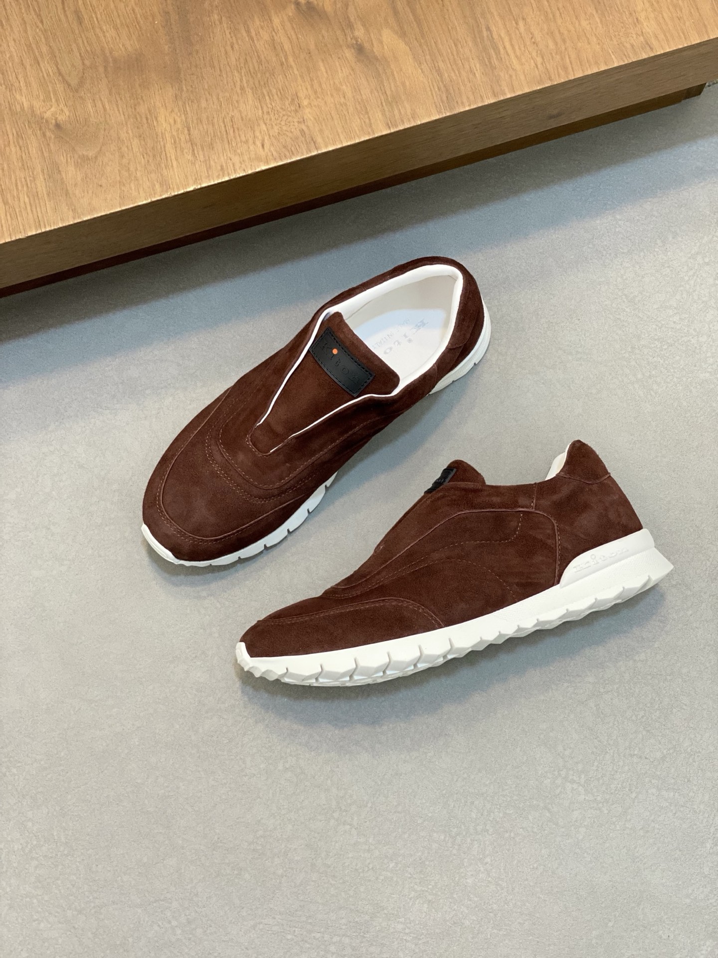 Kiton Men's Brown Suede Leather Slip-On Sneakers Comfortable Lightweight Shoes 6 i1742316013706 552 0 4