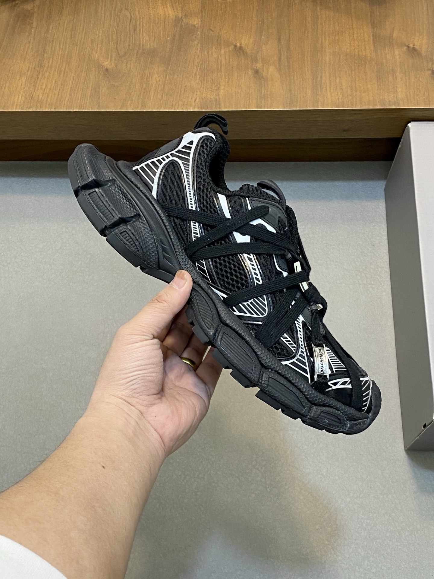 Balenciaga 3XL Extreme Laces Sneakers Black, Retro Style, Comfortable Fit 5 i1742401064104 6687 0 3