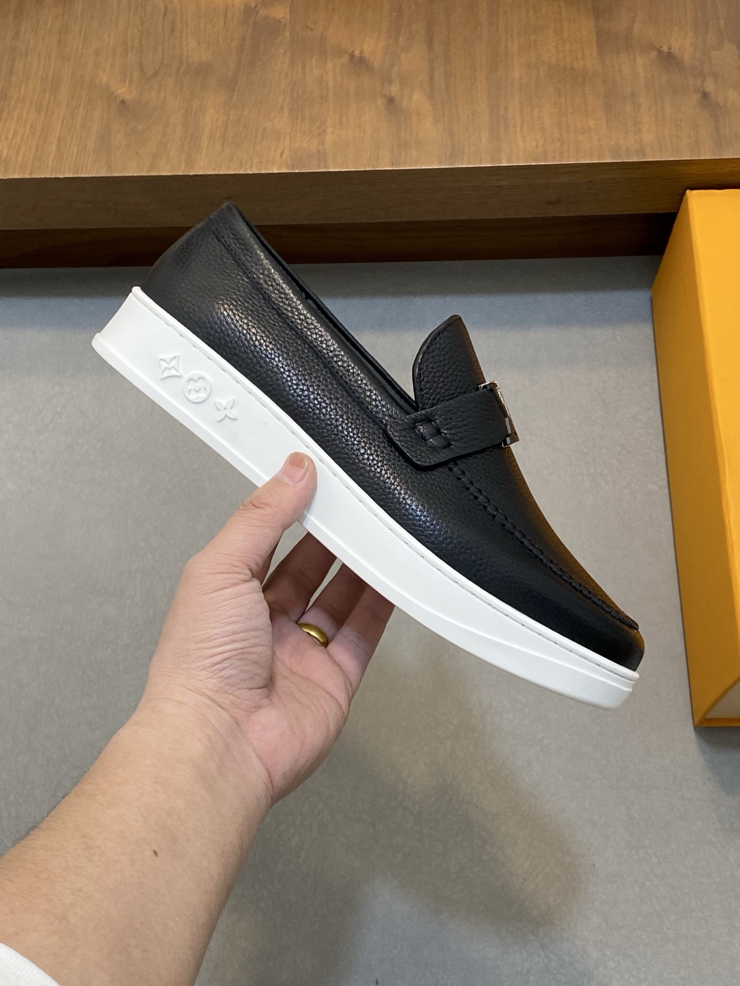 Louis Vuitton Men's Black Leather Loafers with LV Logo Accent - Size 38-45 5 i1742401358368 8180 0 3
