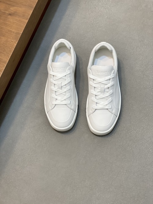Hermes Men's White Nappa Leather Lace-Up Sneakers, Comfortable & Lightweight 1 Hermes Men's White Nappa Leather Lace-Up Sneakers, Comfortable & Lightweight
