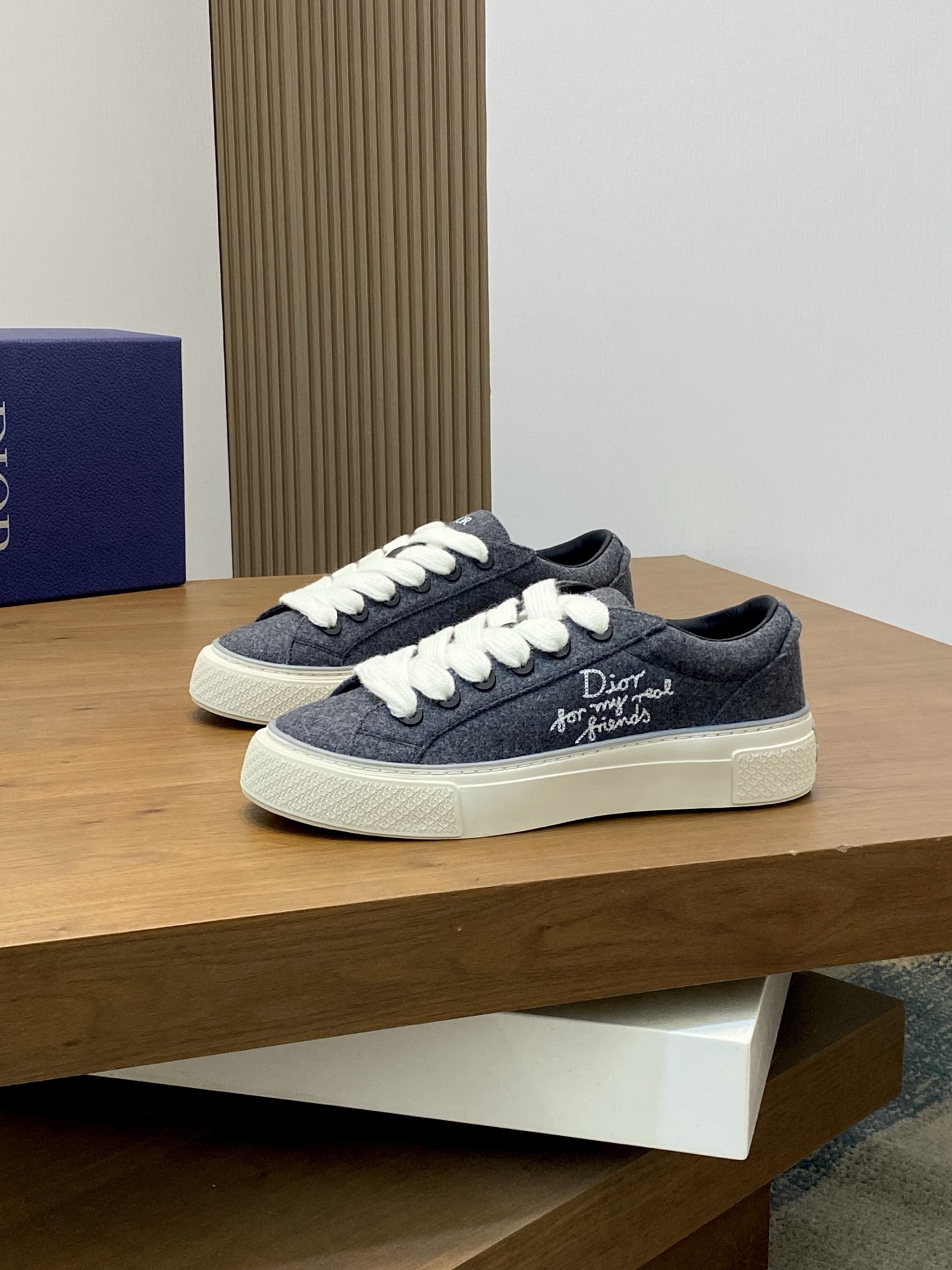 Dior B33 Oblique Jacquard Sneakers, Navy Blue and White, Size 39-44 4 i1742574493698 4627 0 2