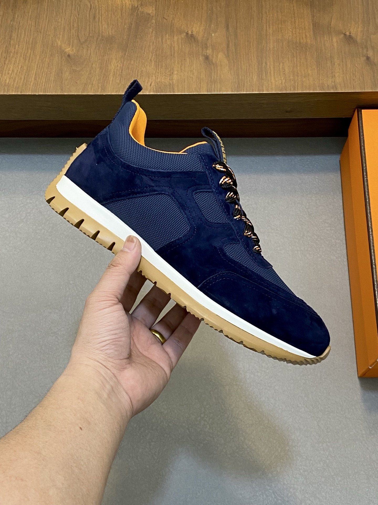 [HERMES] Hermes - Calidad de gama alta Original único - Superior: Napa de piel de becerro con malla 