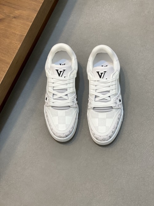 Louis Vuitton Trainer Sneaker White Leather, Virgil Abloh Design, Limited Edition 1 Louis Vuitton Trainer Sneaker White Leather, Virgil Abloh Design, Limited Edition