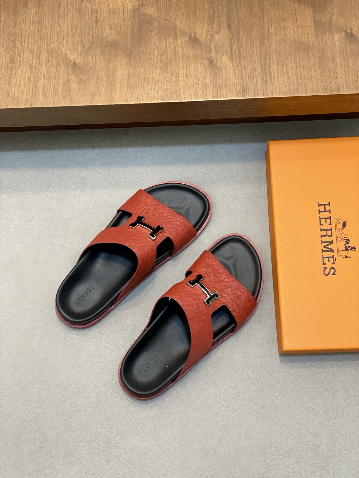 Hermes Men's Leather Slides Sandals | Stylish & Durable Footwear 6 i1742834777043 3395 0 4