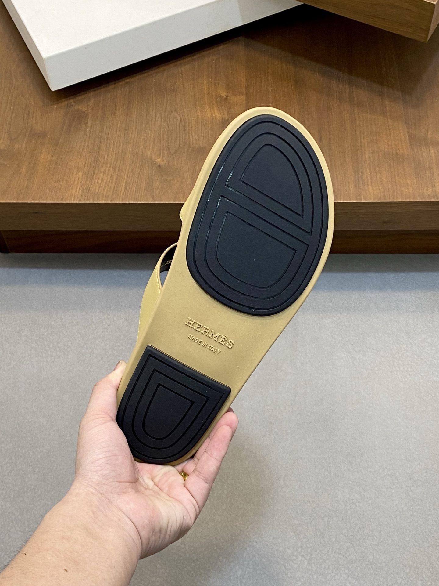 Hermes Men's Leather Sandal Slip-On Slides Summer Beach Shoes Size 39-44 9 i1742835090871 2260 0 7