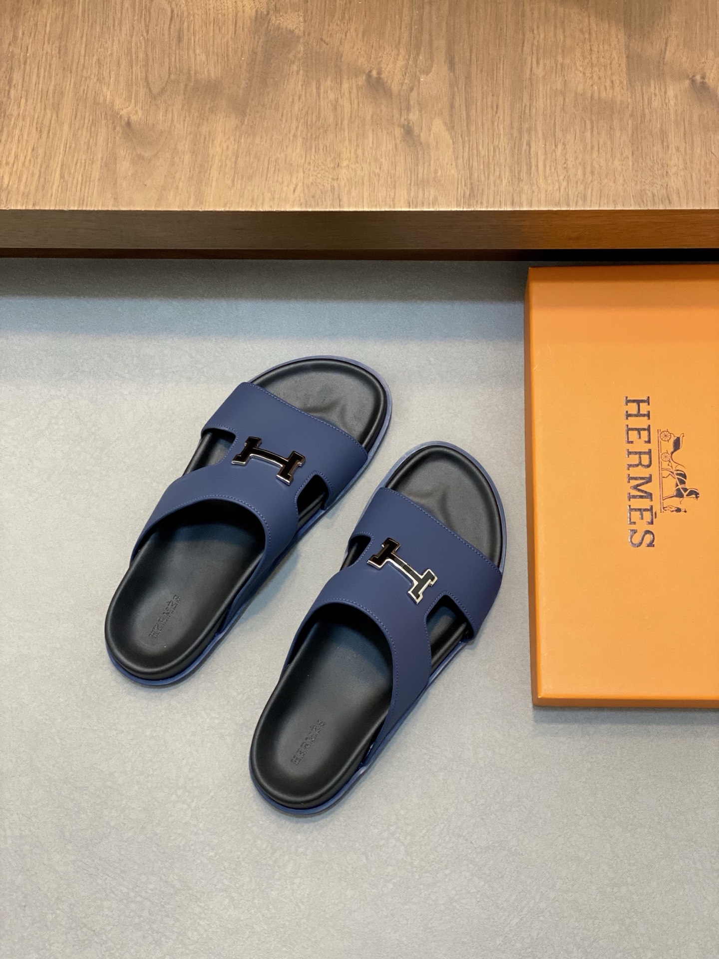 Hermes Men's Sandal Leather Upper Rubber Sole, Comfortable & Stylish 6 i1742835134498 3045 0 4