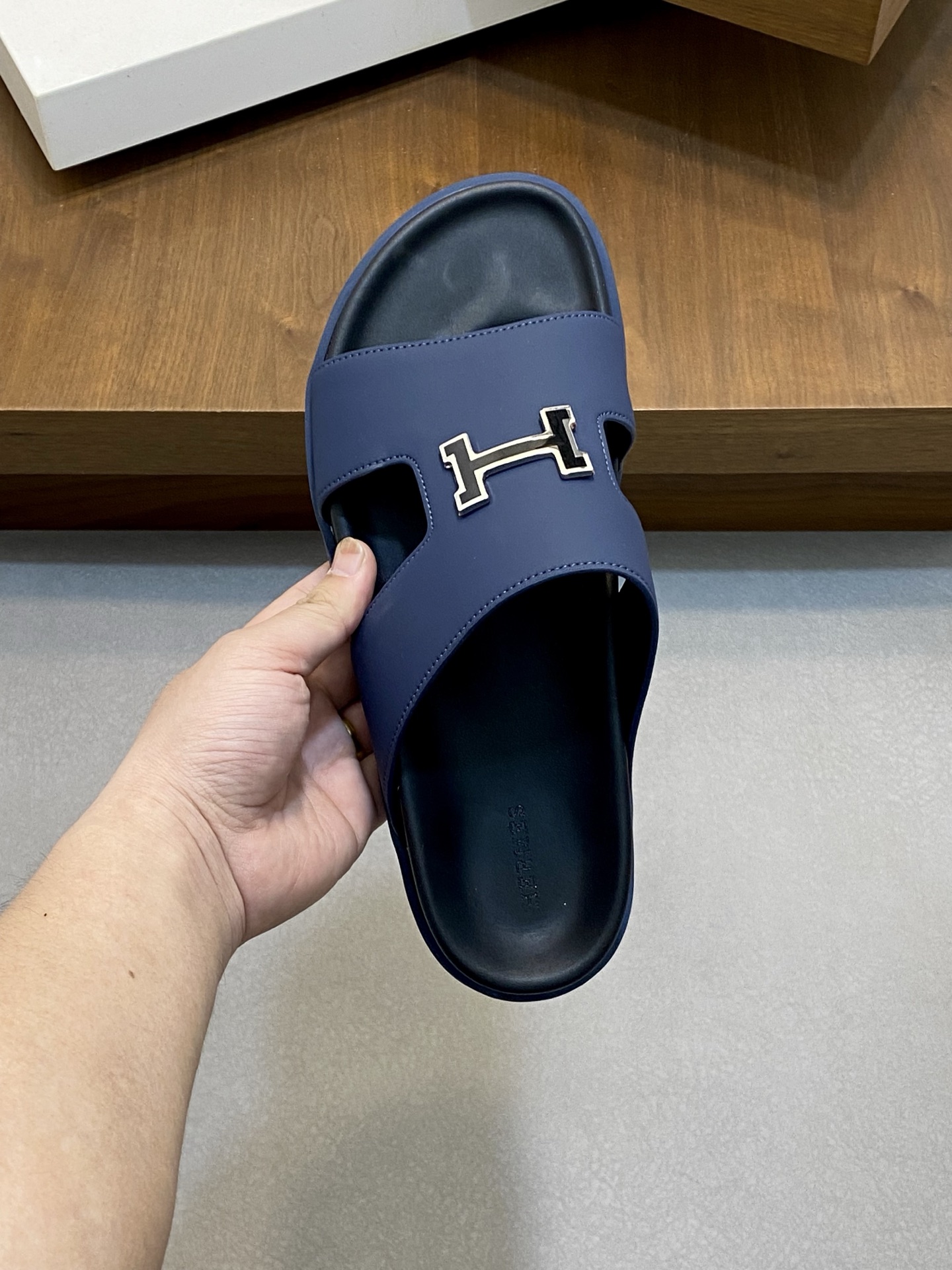 Hermes Men's Sandal Leather Upper Rubber Sole, Comfortable & Stylish 8 i1742835134899 6973 0 6