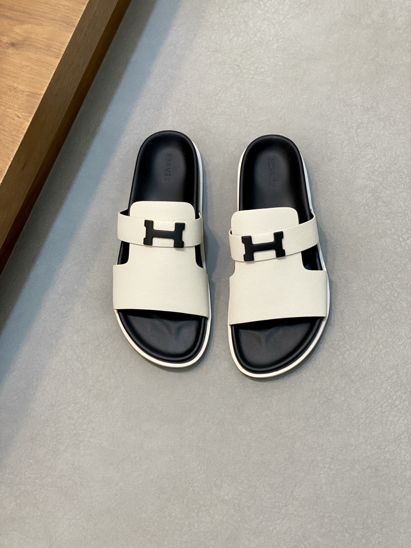 Elegant Hermes Leather Slides for Men | Durable & Comfortable Sandals 2 i1742835508951 4311 0 0