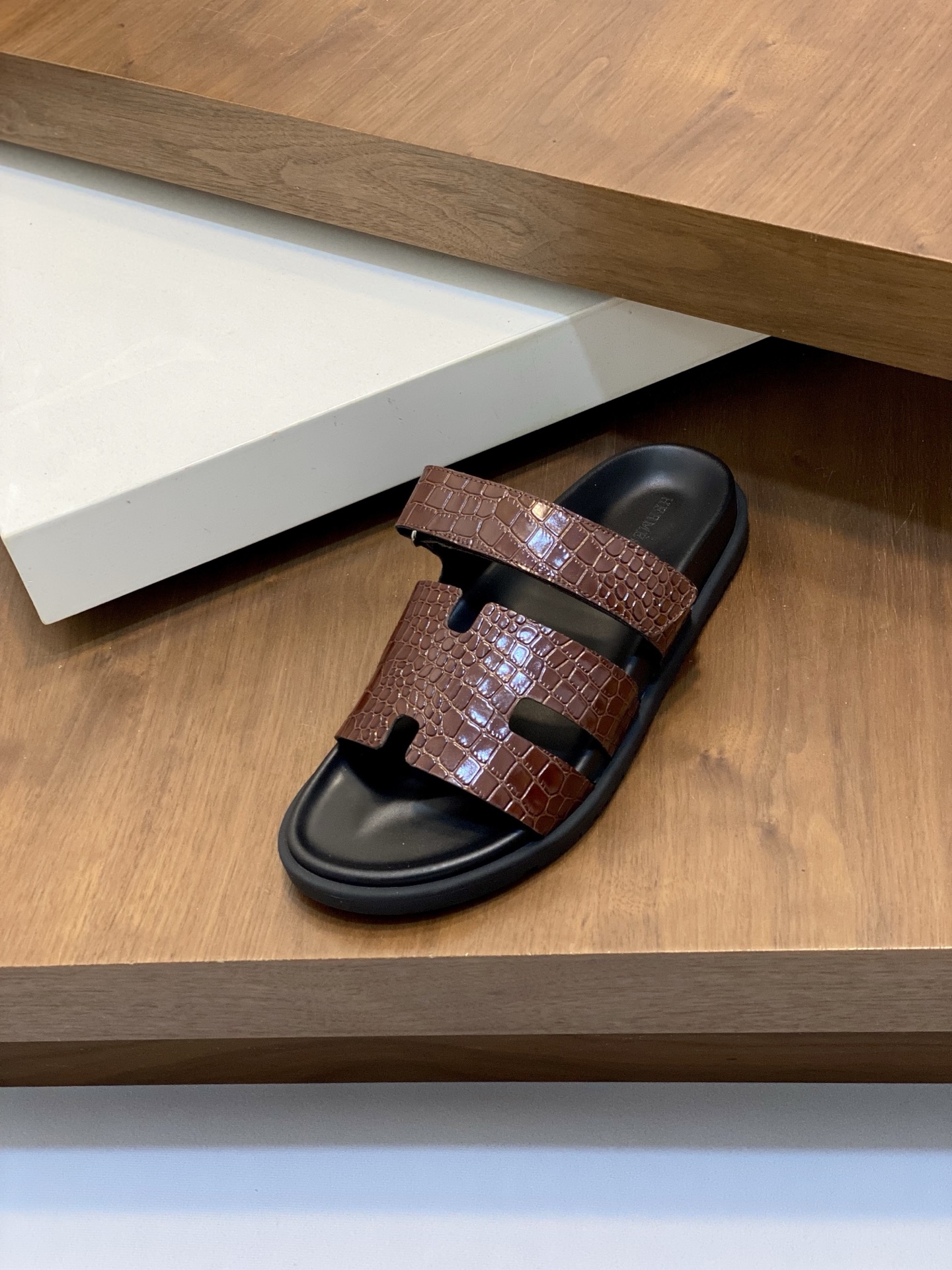 Hermes Men's Brown Leather Sandals with H Cutout - Sizes 39-44 7 i1742923332684 7285 0 5