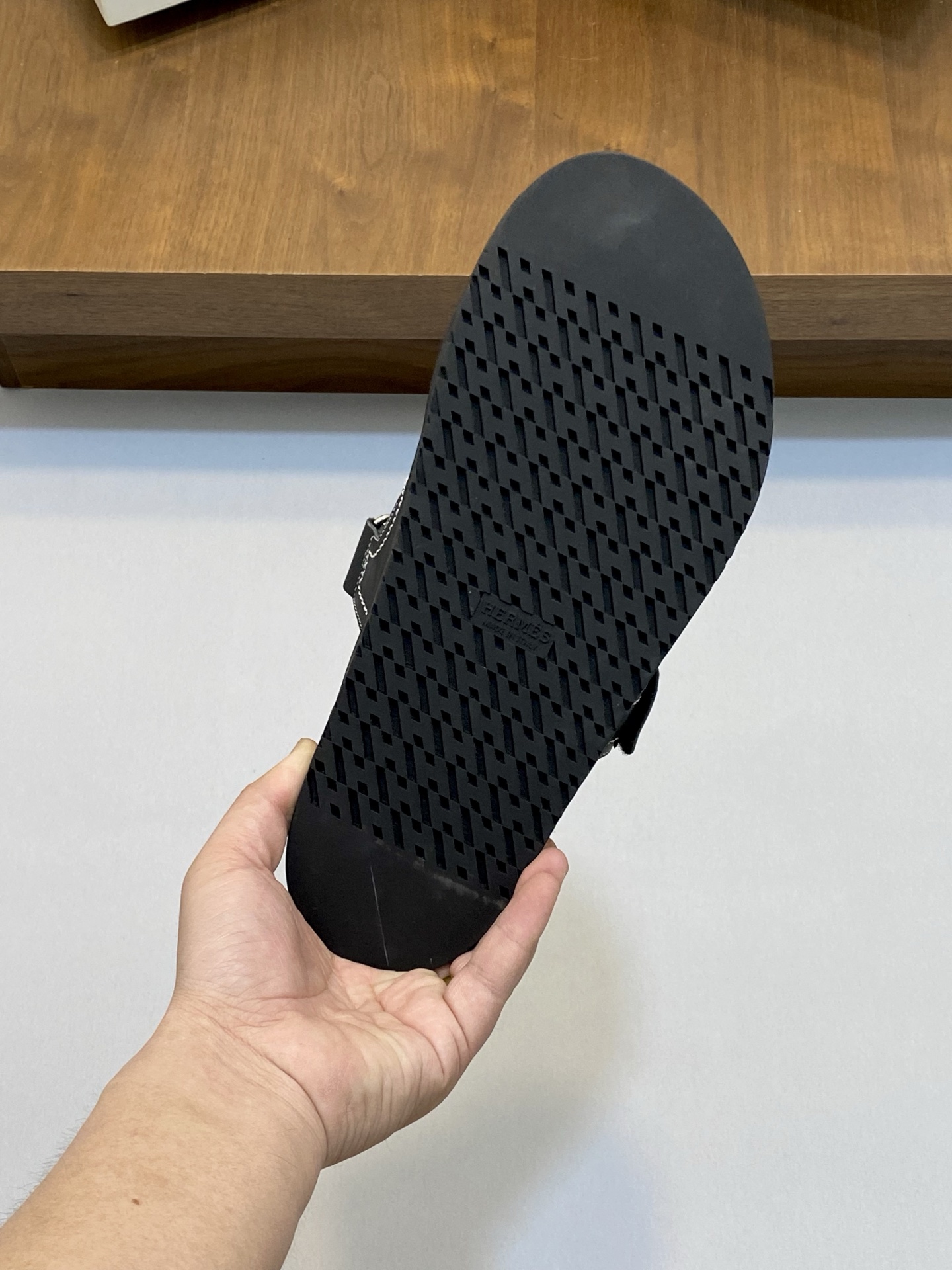 Hermes Men's Black Leather Sandals - Stylish and Comfortable, Sizes 39-44 6 i1742923397932 8313 0 4
