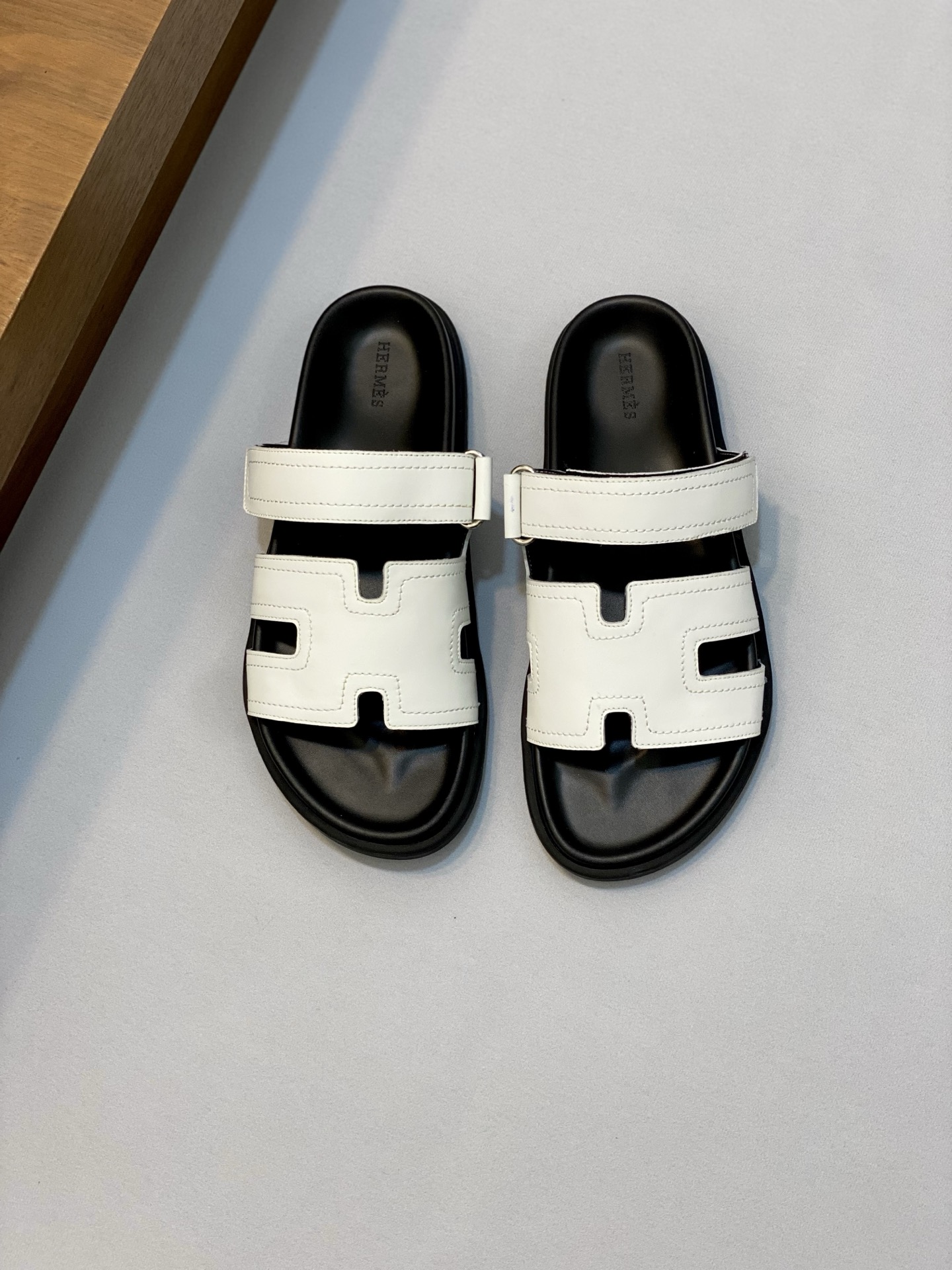 Hermes Men's Leather Sandals Slides Fashionable Anti-slip Rubber Sole 2 i1742923412269 8408 0 0