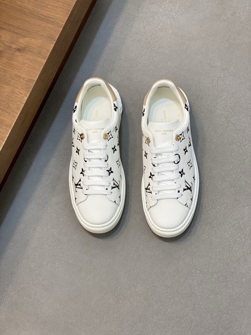 Louis Vuitton Monogram Embossed Leather Sneakers - Couple Style Available 1 Louis Vuitton Monogram Embossed Leather Sneakers - Couple Style Available