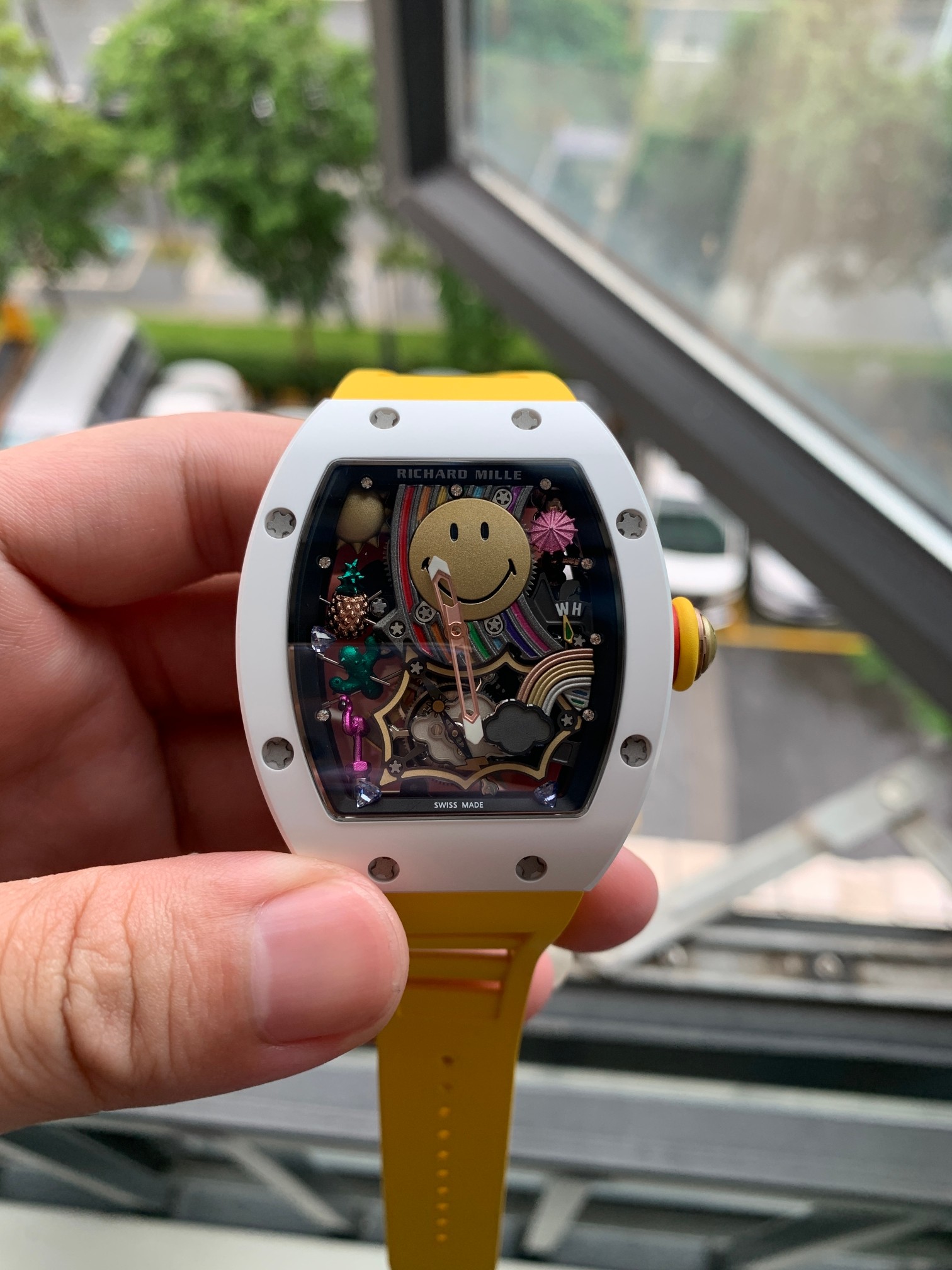 NO:384548,Come and watch the rmf. The real tourbillon rm88 smiley face is arrived. Cloud needle can be rotated. All-in-one machine. Ceramic case. Dial structure is re-customized, perfect version. The only correct structure factory product is currently used. Benchmarking the 10w-level custom machine. NS Richard Miller rm88 smiley face has finally released the all-in-one machine. The price is cheap. You no longer need to customize it for tens of thousands or hundreds of thousands. If you like it, come and book it now. It is extremely difficult to make it.19860909速来围观rmf 真陀飞轮rm88笑脸到货 云朵针可转 全一体机 陶瓷表壳 表盘结构重新定制,完美对版 当前唯一正确结构厂货 对标10w级别定制机 NS理查德米勒rm88笑脸终于出了一体机了 价格便宜 再也不用大几万十几万去定制了 有喜欢的快来预定现在极为难定,,Watch
