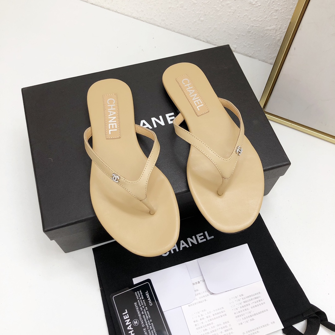 Mejor réplica Nuevo estilo
 Chanel Zapatos Pantuflas Dermis Piel de oveja Colección primavera – verano