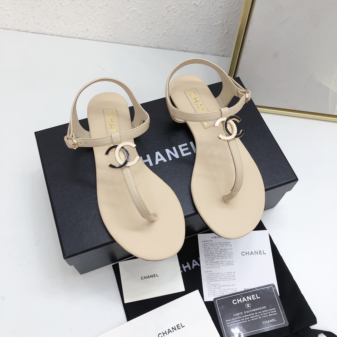 Chanel Impecable
 Zapatos Sandalias Diseñador 1: 1 réplica
 Dermis Piel de oveja Colección primavera – verano