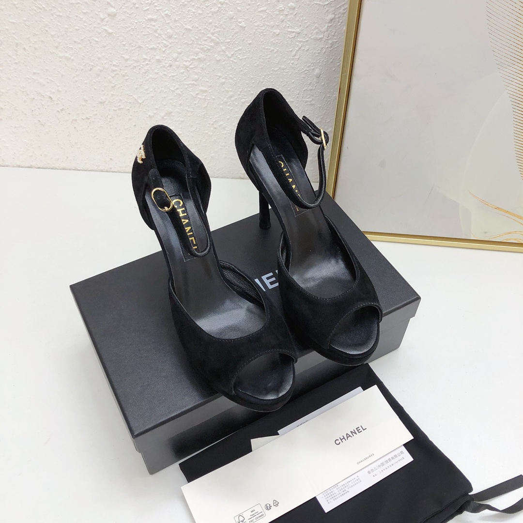 Chanel Zapatos de tacón alto Dermis Piel de oveja Colección primavera – verano