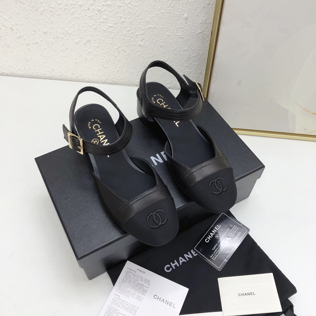 Chanel Zapatos Sandalias Dermis Piel de oveja Colección primavera – verano