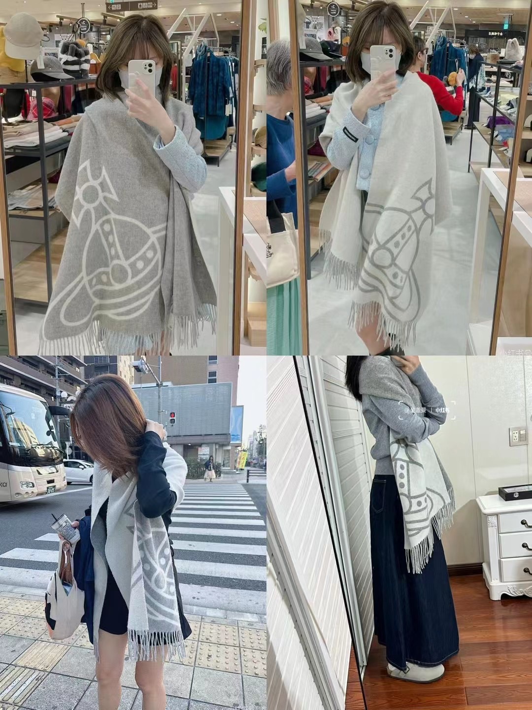 vivienne西太后终于来啦性价比爆棚的原单西太后土星双色羊毛围巾温暖又百搭秋冬羊毛围巾必选单品一份钱