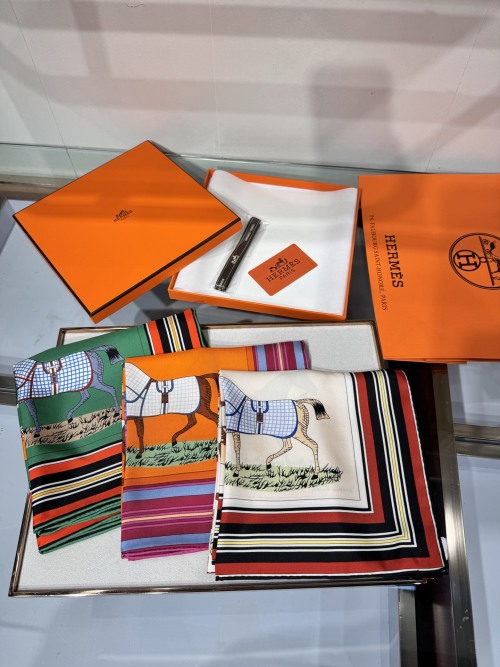 Hermes Silk Scarf 'Cheval de Fete' - 18mm Twill, Limited Edition 1 Hermes Silk Scarf ‘Cheval de Fete’ – 18mm Twill, Limited Edition