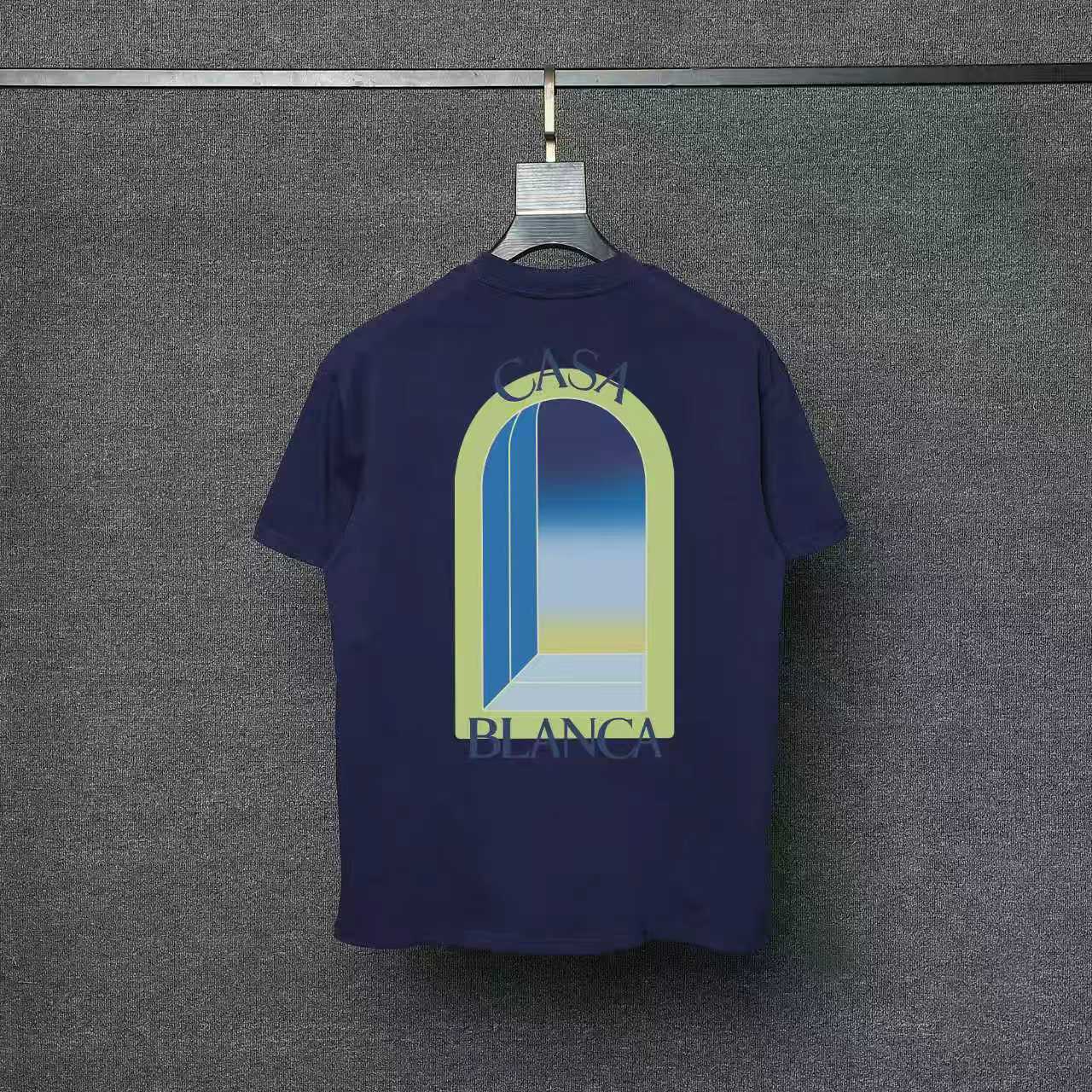 P70 26ss Casablanca CASABLANCA Camiseta de manga corta con proceso de estampado original, desarrollo original…
