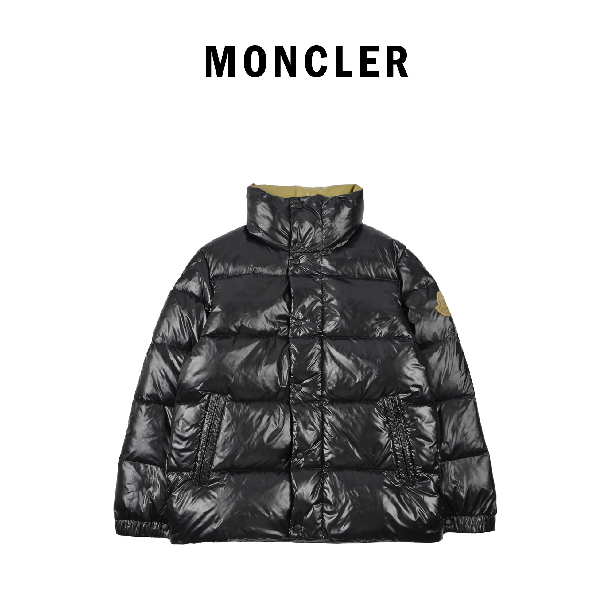 Moncler蒙口24ss限定配色黄标抹茶拼接立领羽绒服 2024秋冬新款蒙口NEW羽绒服 1025650003