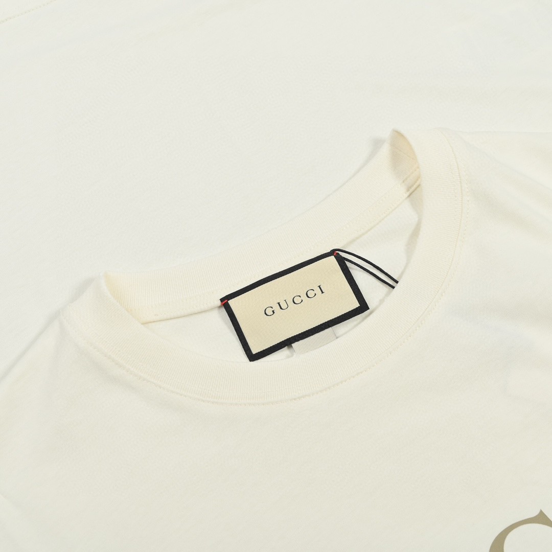 Gucci/古驰 经典腰带logo印花短袖