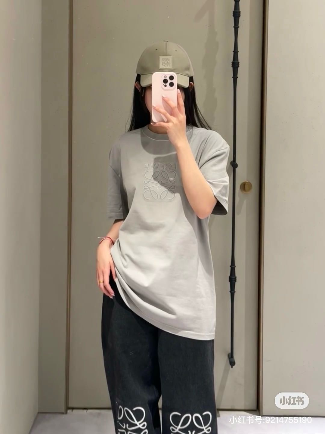 Loewe罗意威｜Anagram刺绣短袖(灰色、牛油果绿)